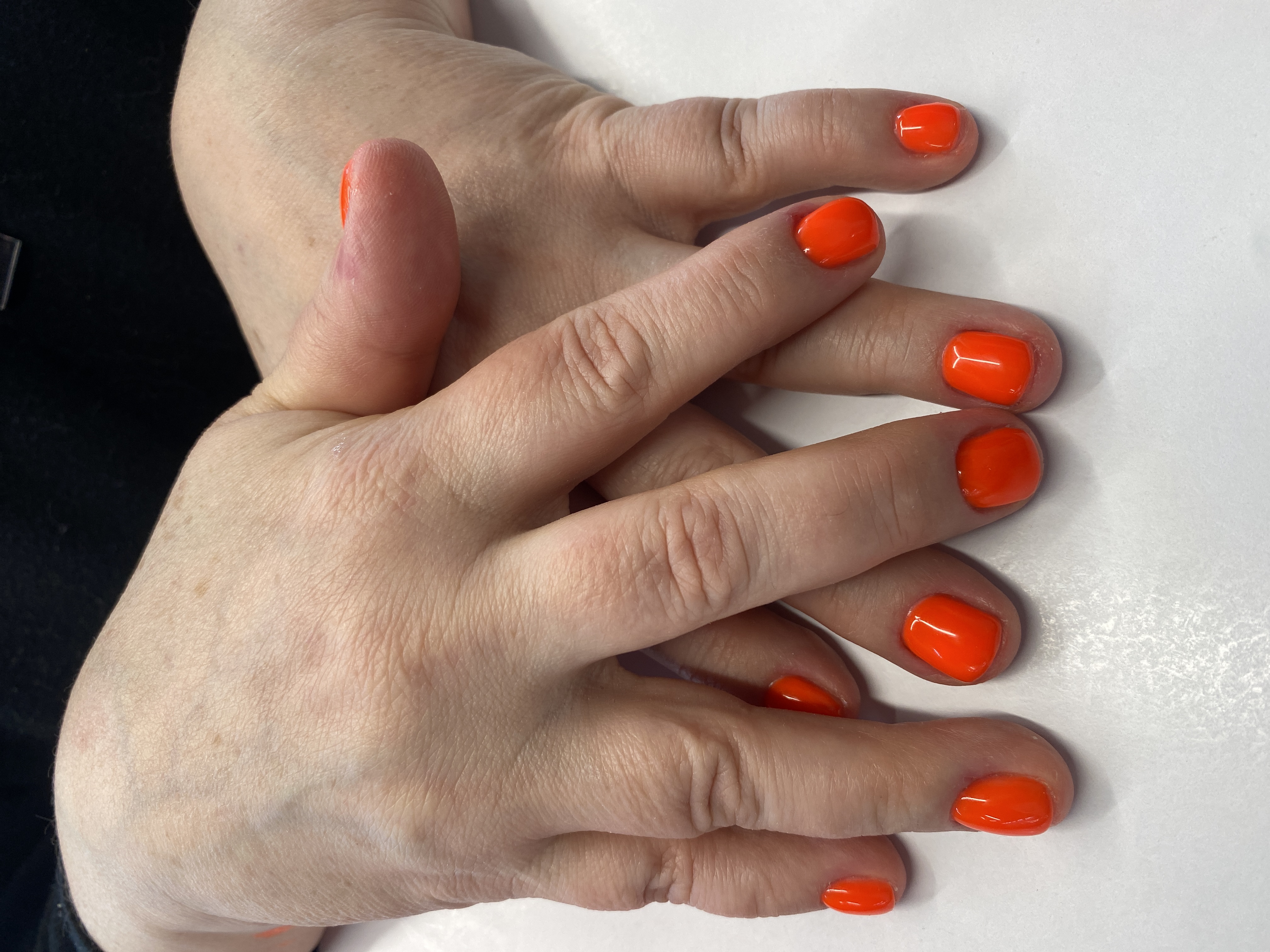 однотон, Маникюр, оранжевый, на каждый день