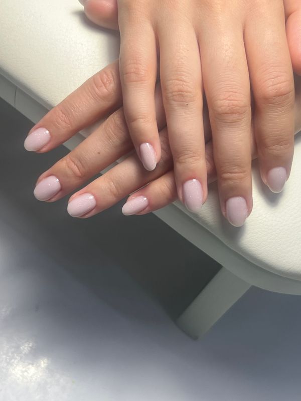 однотон, Маникюр, на каждый день, нюд, молочный