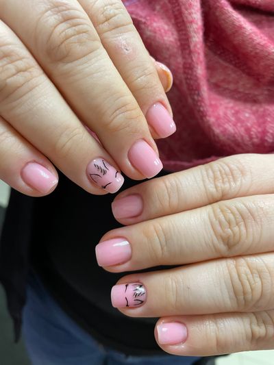 дизайн, глянцевый, нюд, рисунок, абстракция, блестки, разные цвета, розовый бледный, черный