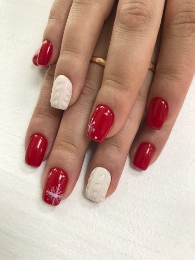 дизайн, новогодний, вязанный, песочек, снежинка, глянцевый, разные цвета, красный, белый