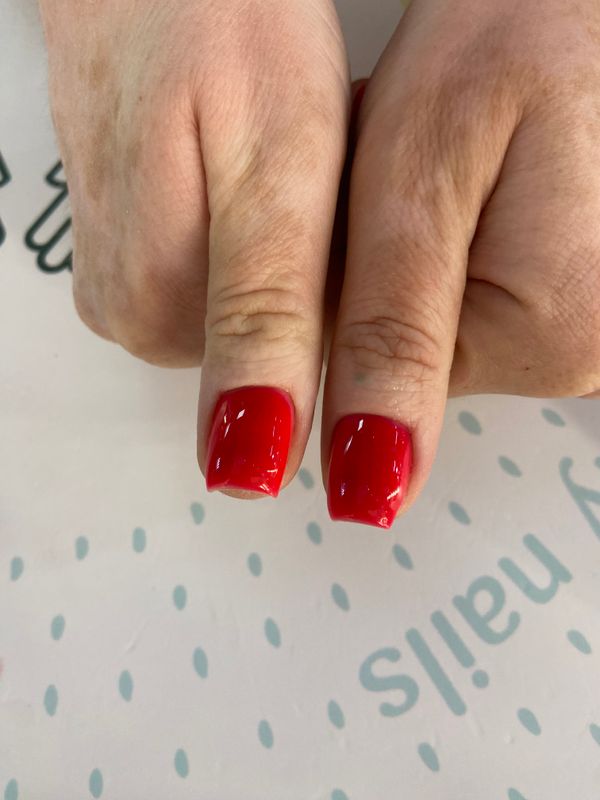 глянцевый, красный, лак с блестками, комбинированный, Маникюр