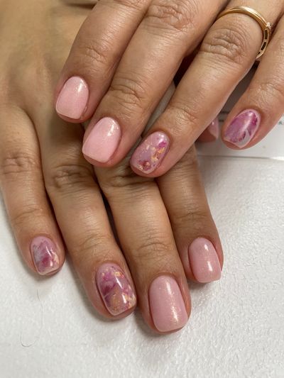 дизайн, абстракция, рисунок, глянцевый, глиттер, разные цвета, розовый, фиолетовый, золото