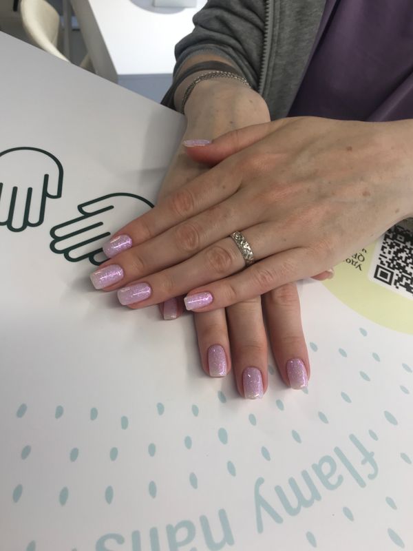 на каждый день, сиреневый, нежный, глянцевый, глиттер, однотон, нюд