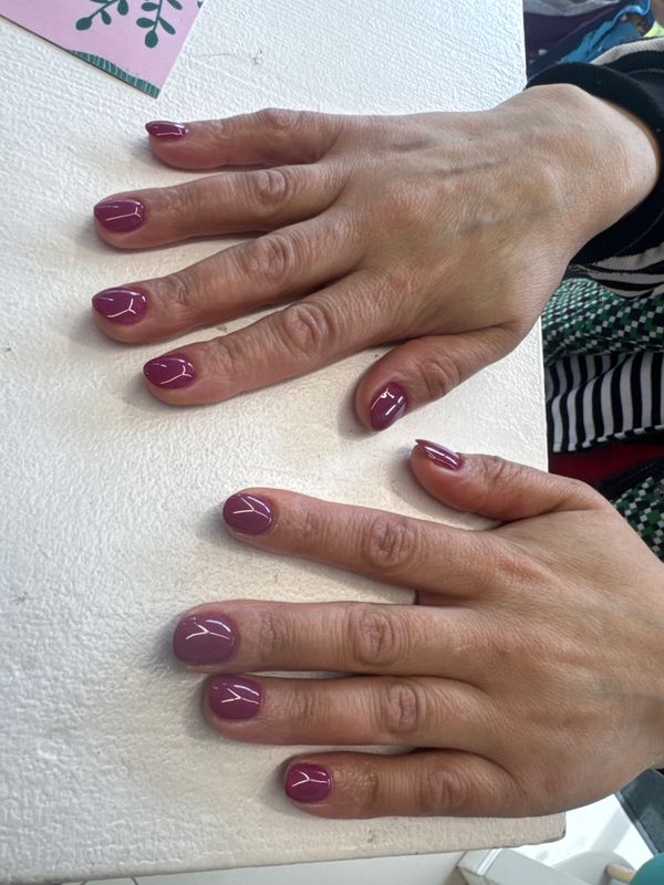 глянцевый, лавандовый, разная длинна, нюд, однотон, Маникюр, на каждый день