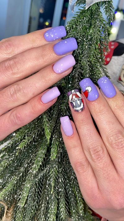 дизайн, глянцевый, новогодний, рисунок, кролик, порезы, разные цвета, голубой, фиолетовый, сиреневый, светлый, комбинированный