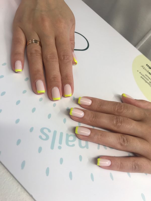 Маникюр, молочный, глянцевый, дизайн, френч, нюд, на каждый день