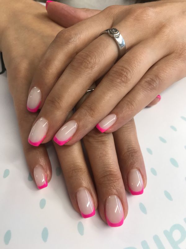 Маникюр, молочный, на каждый день, глянцевый, дизайн, френч