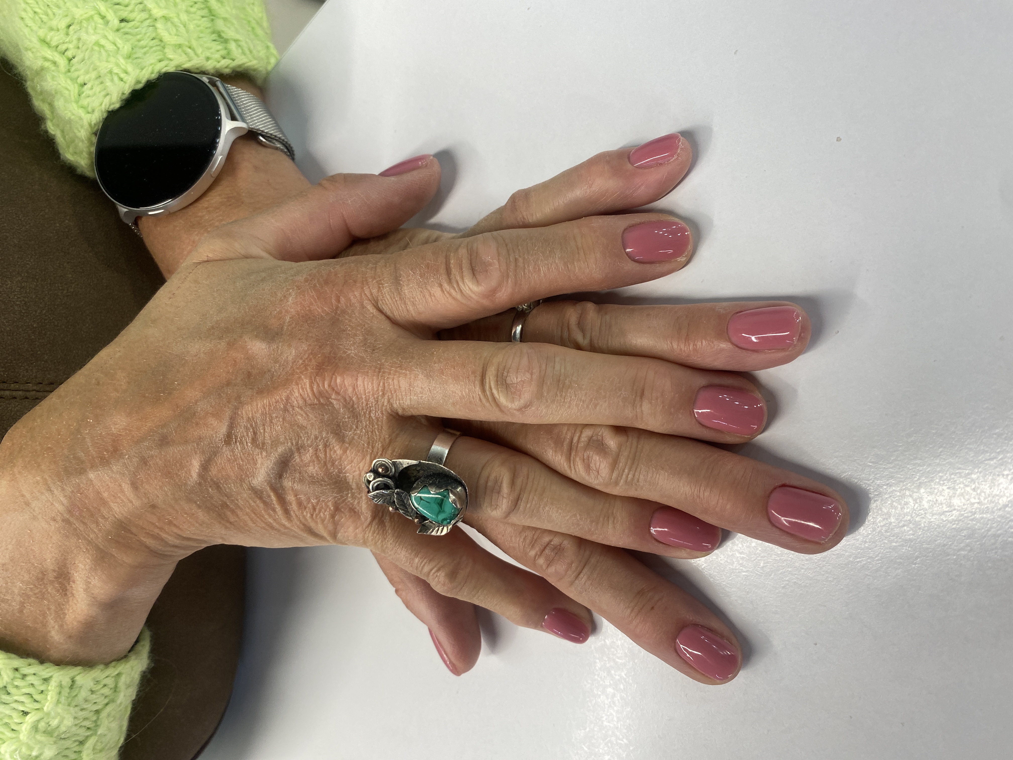 Маникюр, нюд, однотон, сиреневый, на каждый день