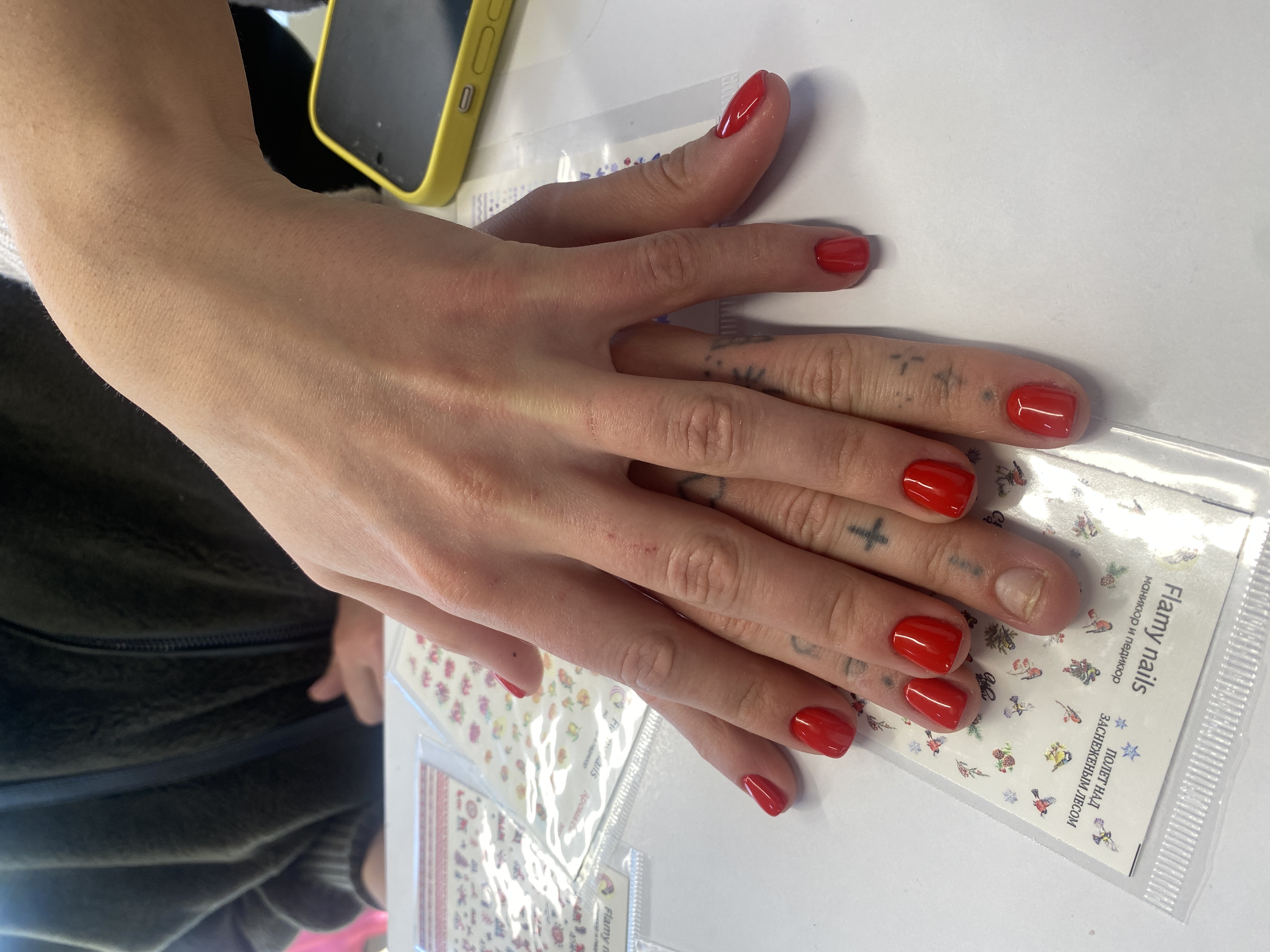 однотон, Маникюр, на каждый день, оранжевый