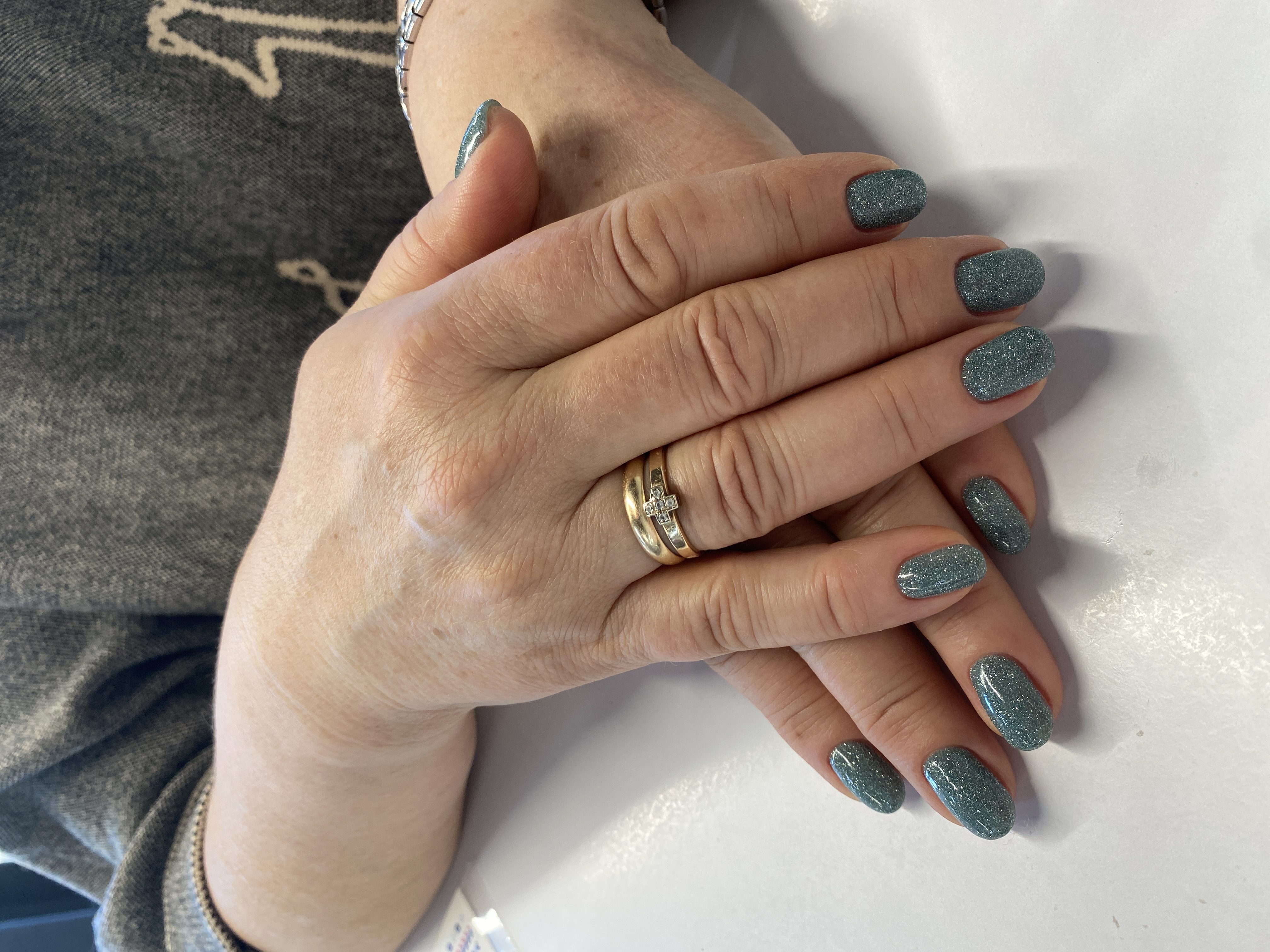 однотон, Маникюр, лак с блестками, на каждый день, серый