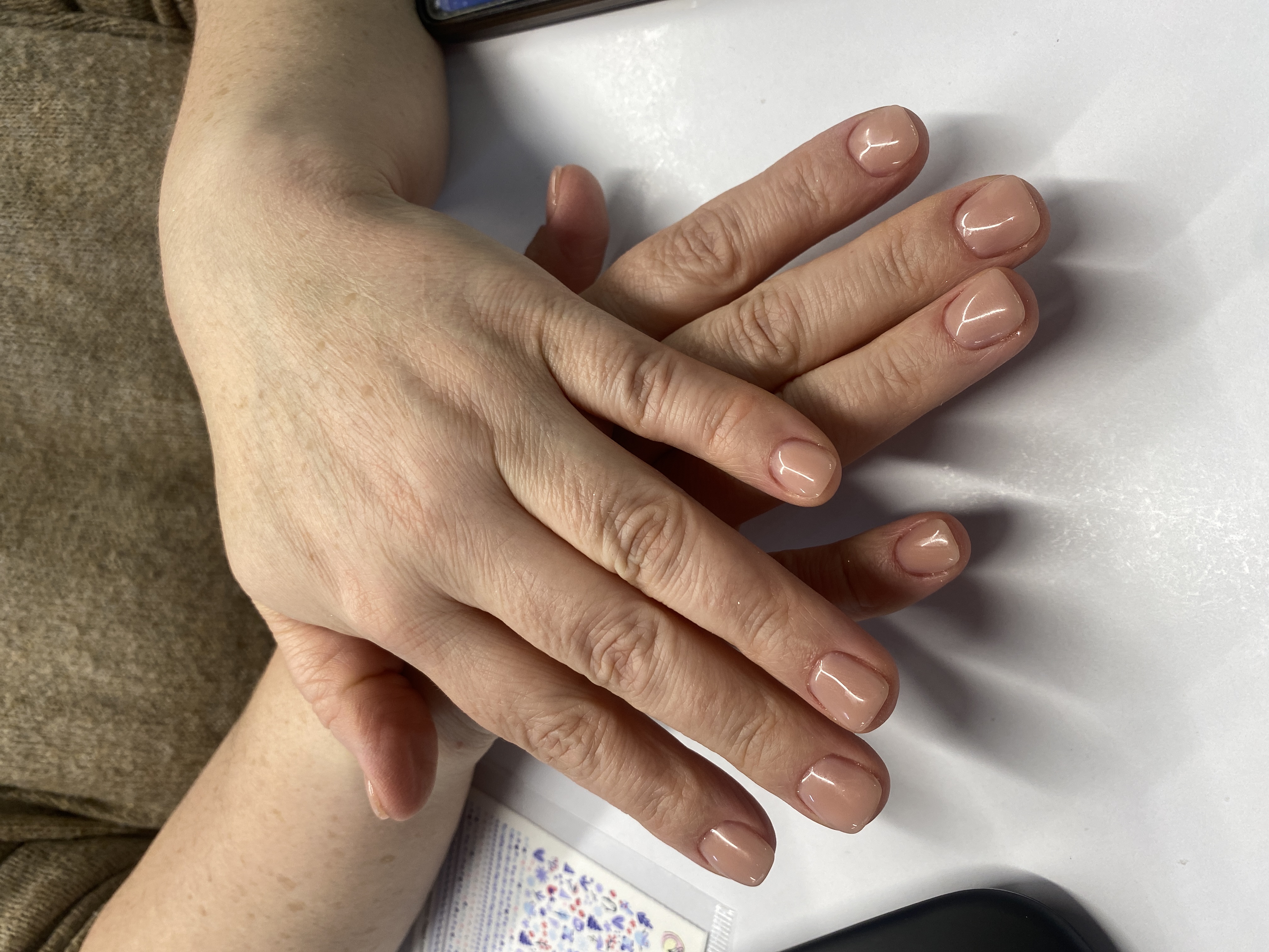 однотон, нюд, на каждый день, Маникюр, бежевый