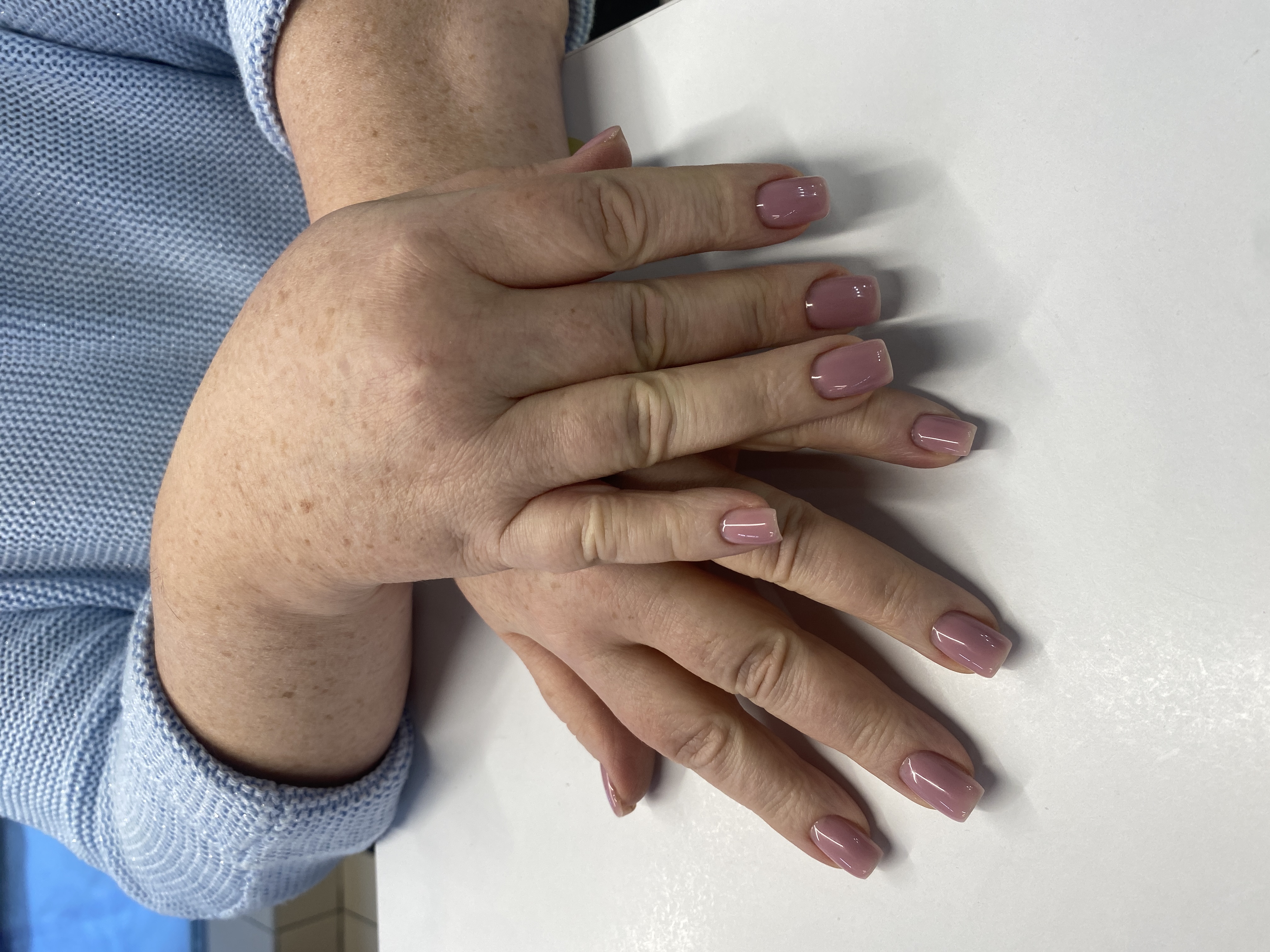 сиреневый, нюд, однотон, Маникюр, на каждый день