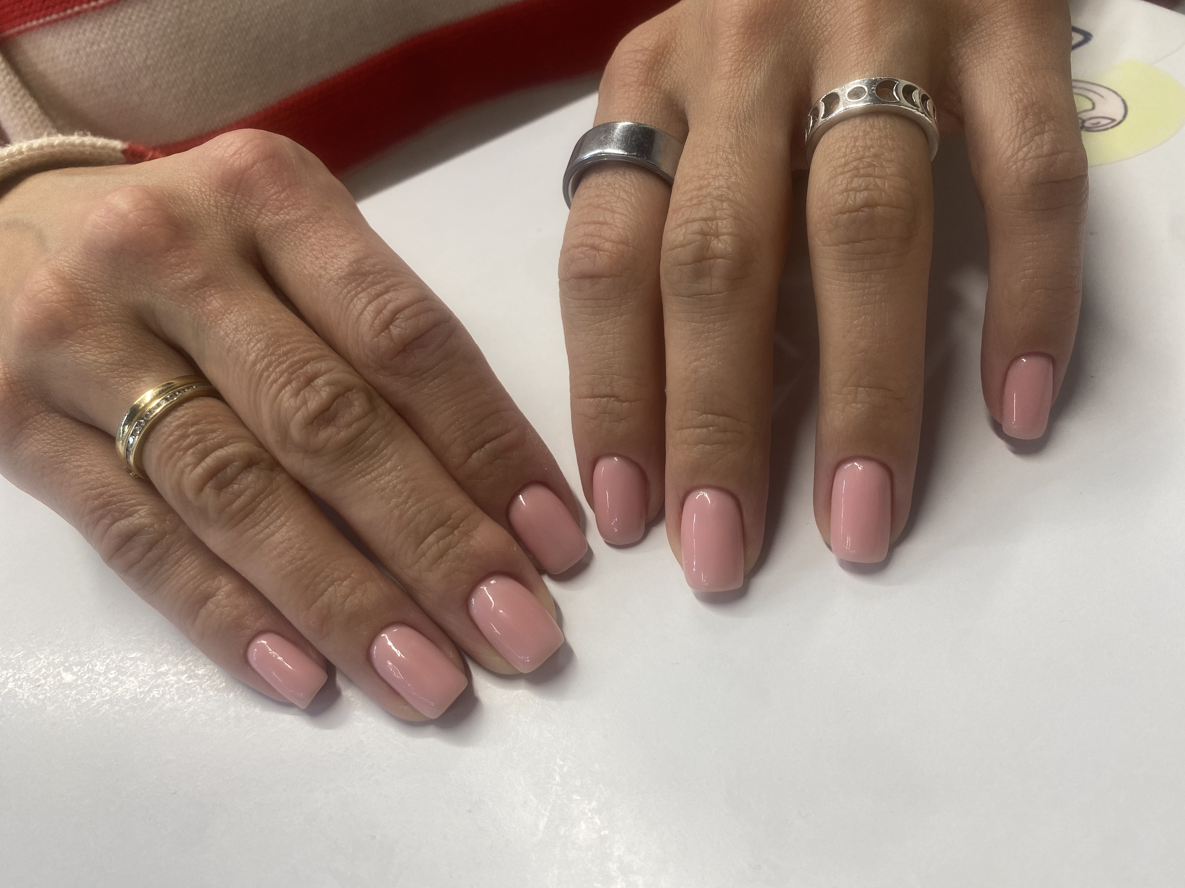 Маникюр, нежный, нюд, однотон, пудровый, на каждый день