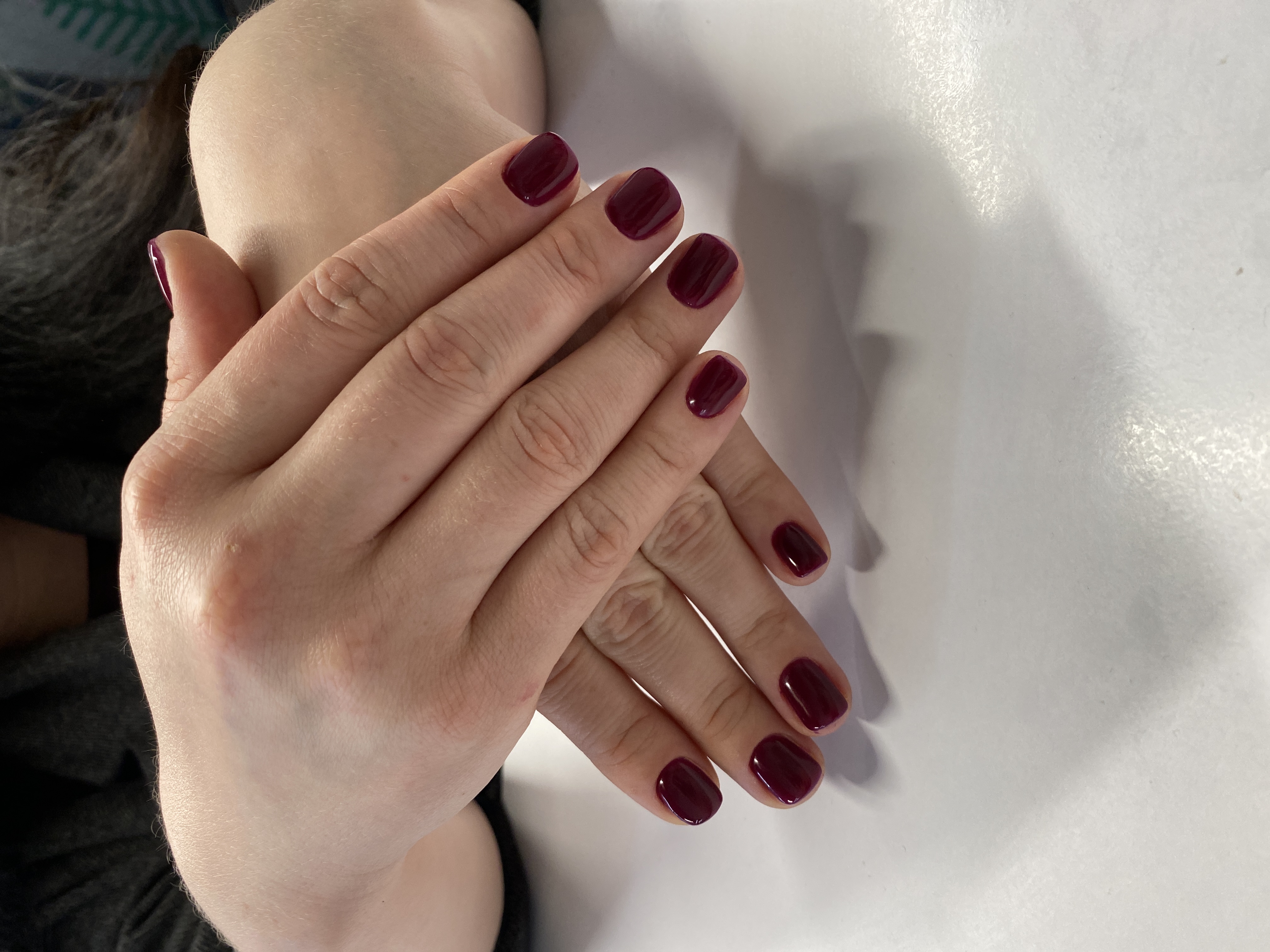 однотон, Маникюр, на каждый день, винный