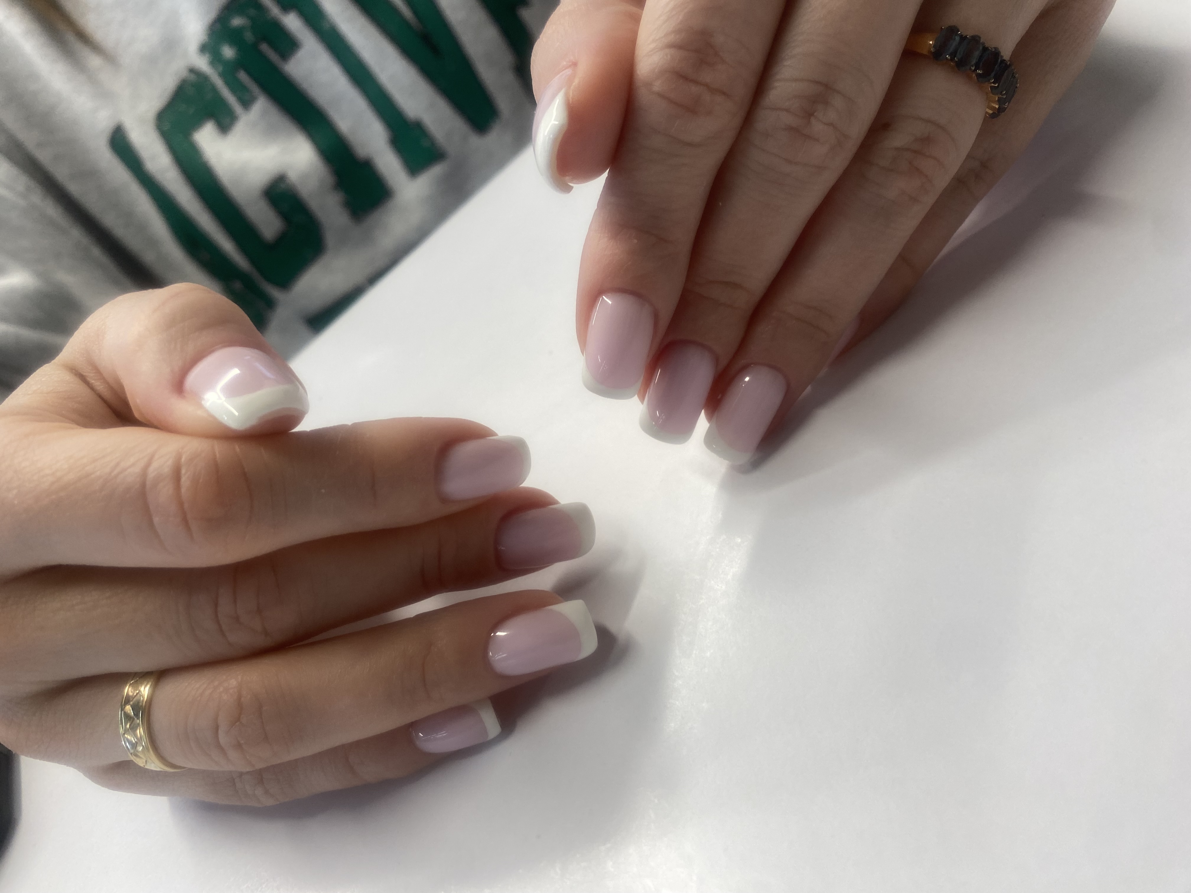 дизайн, Маникюр, на каждый день, френч классический, нежный, молочный