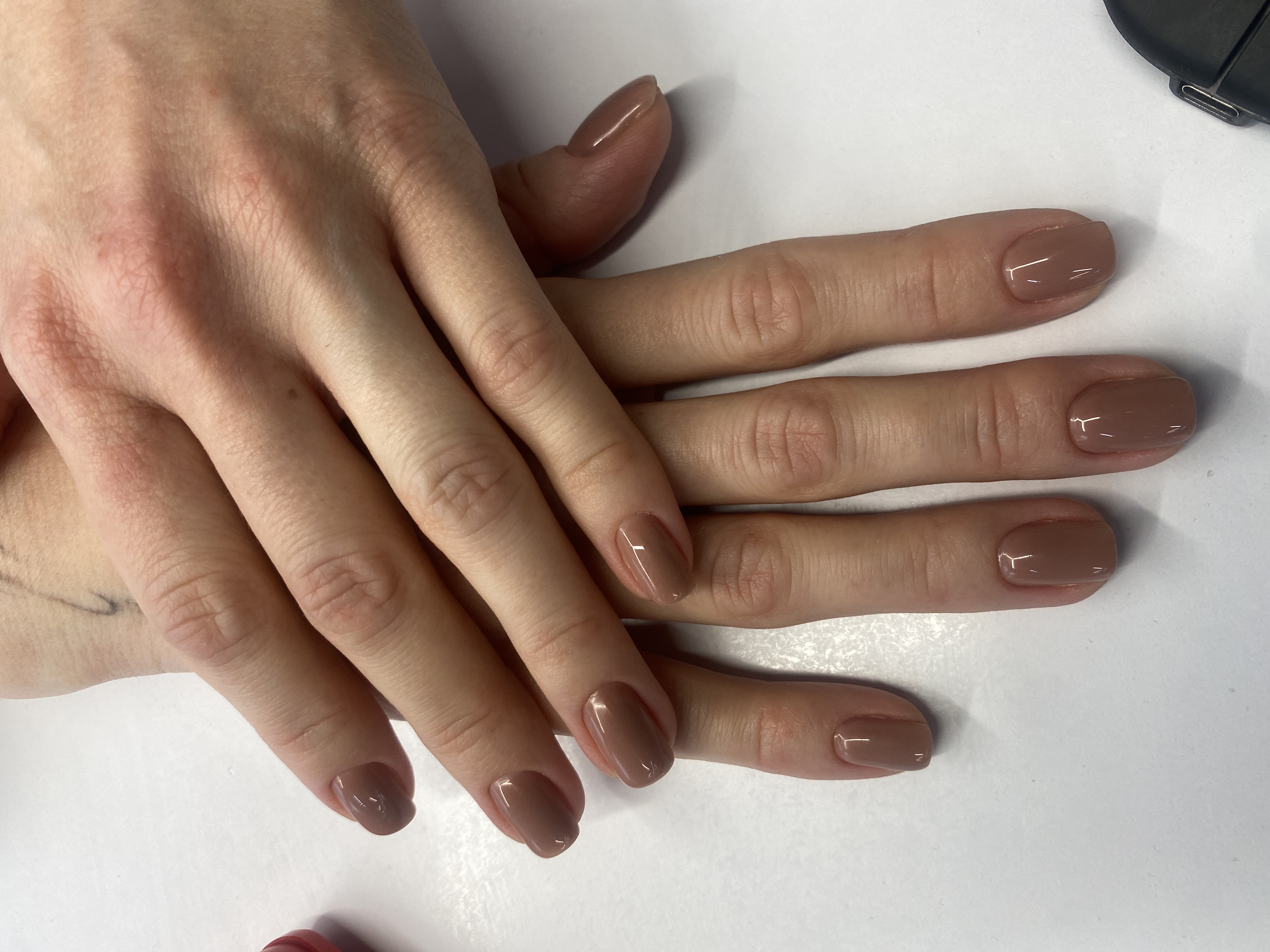 нюд, Маникюр, однотон, бежевый, на каждый день