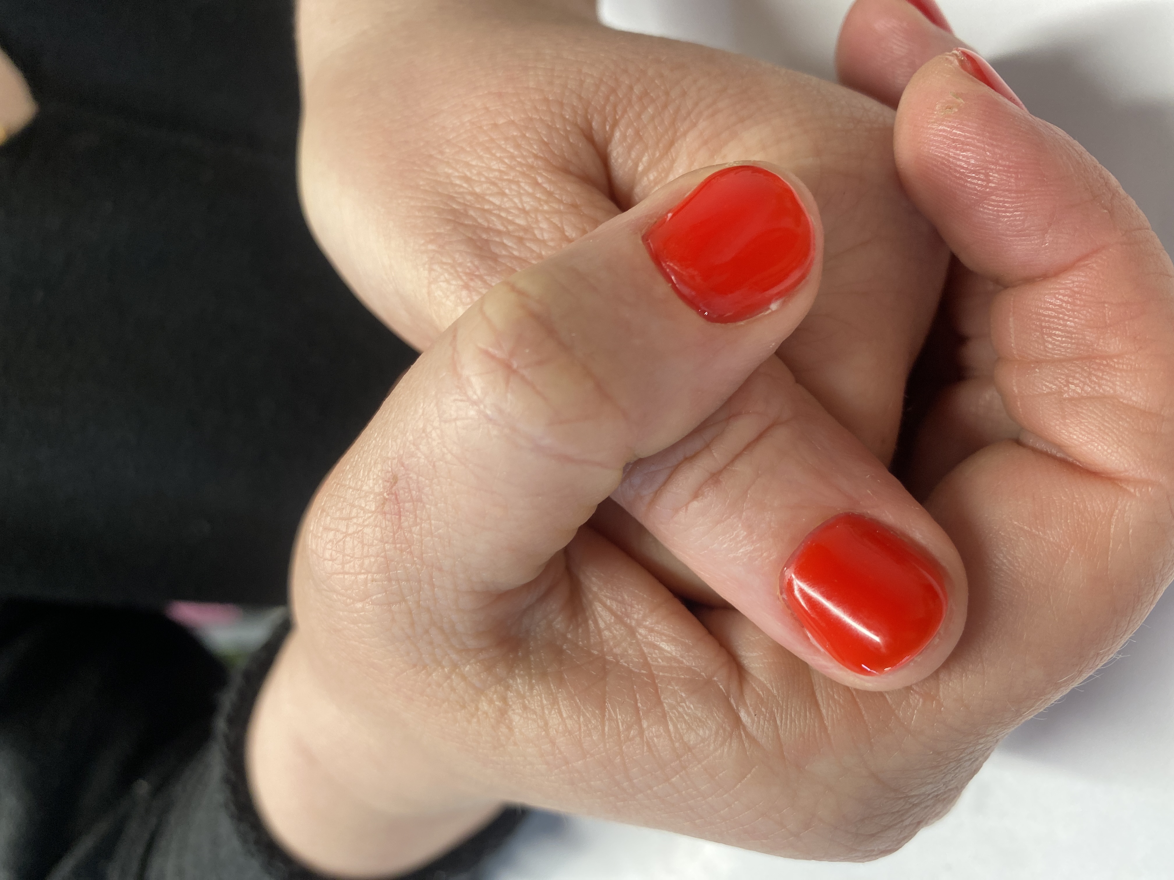 однотон, Маникюр, на каждый день, красный