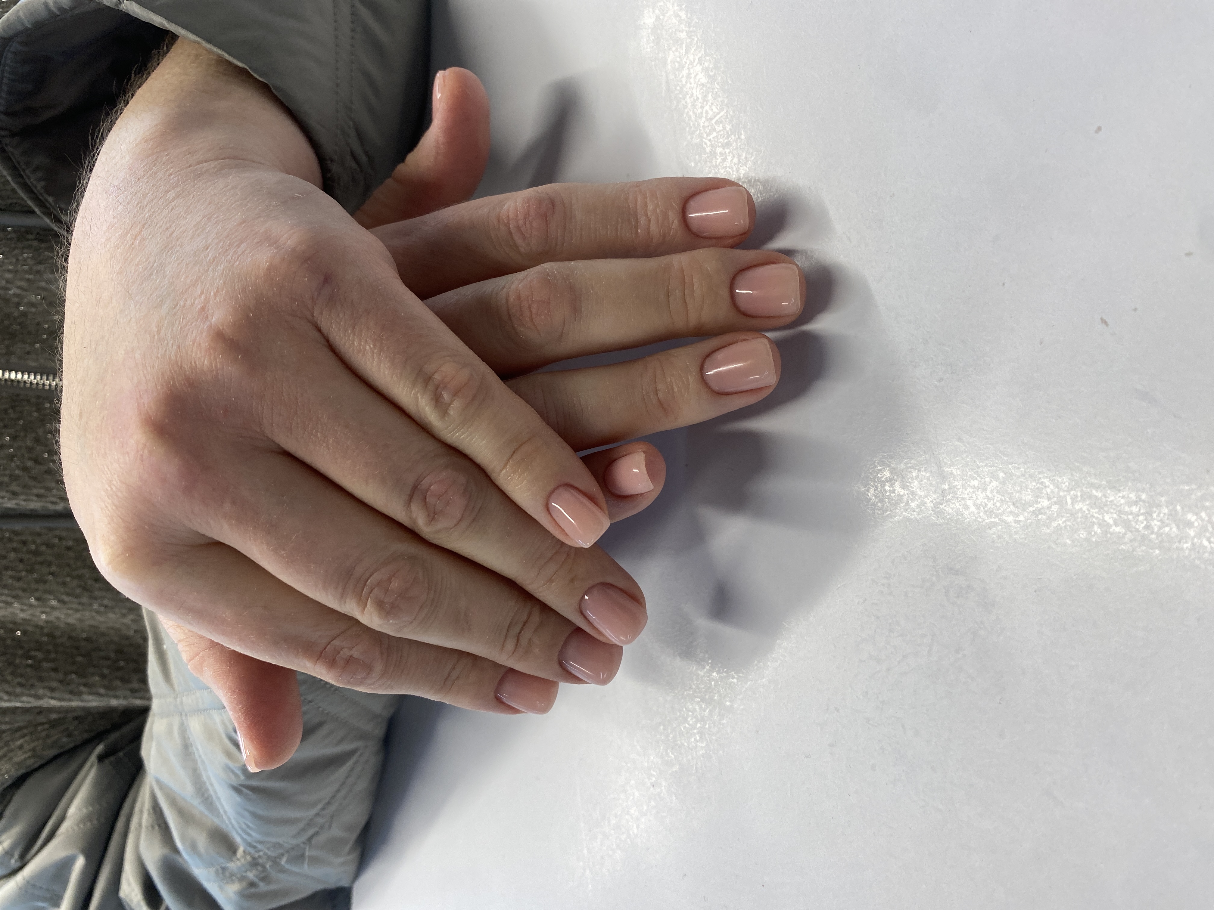 нюд, Маникюр, однотон, на каждый день, натуральный