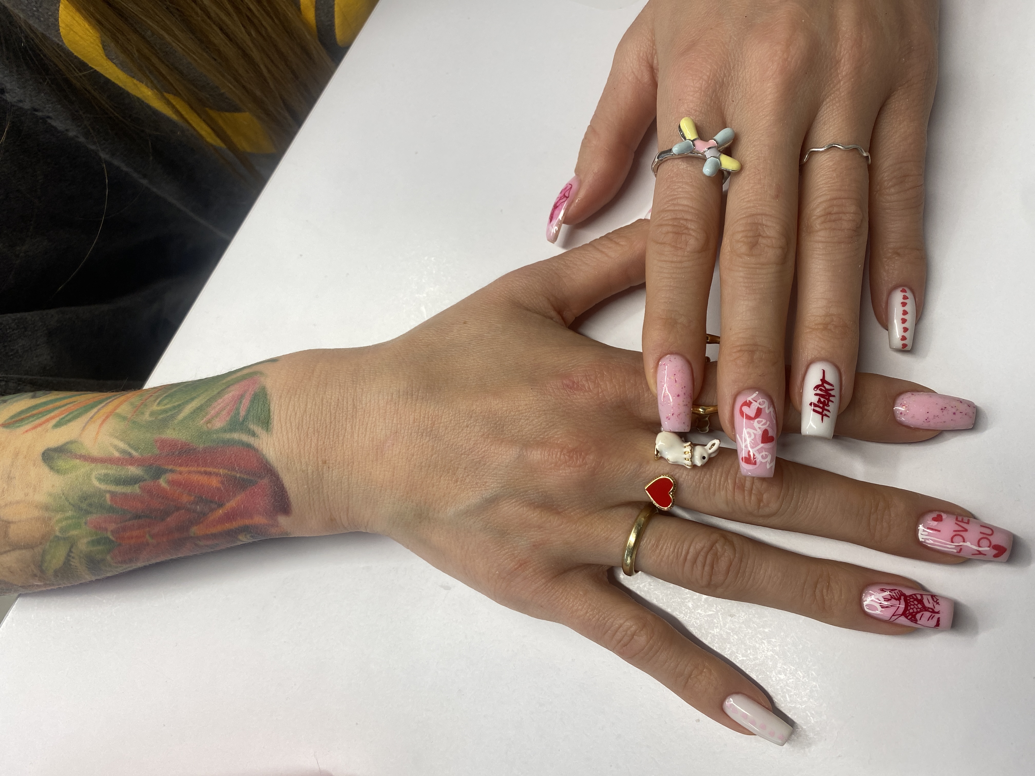 Маникюр, дизайн, наклейка, разные цвета, Стемпинг, абстракция, оригинальный