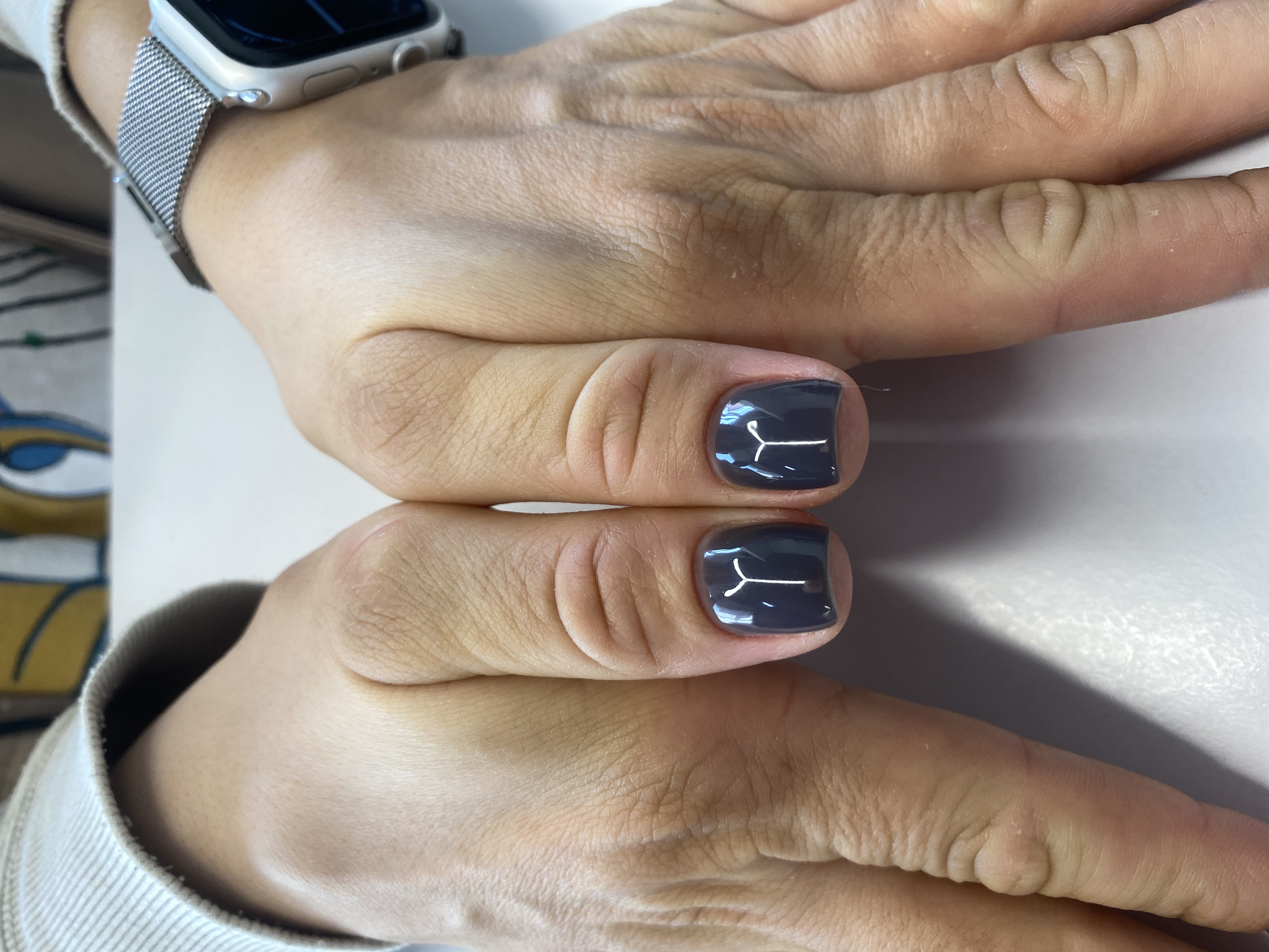 однотон, Маникюр, серый, на каждый день