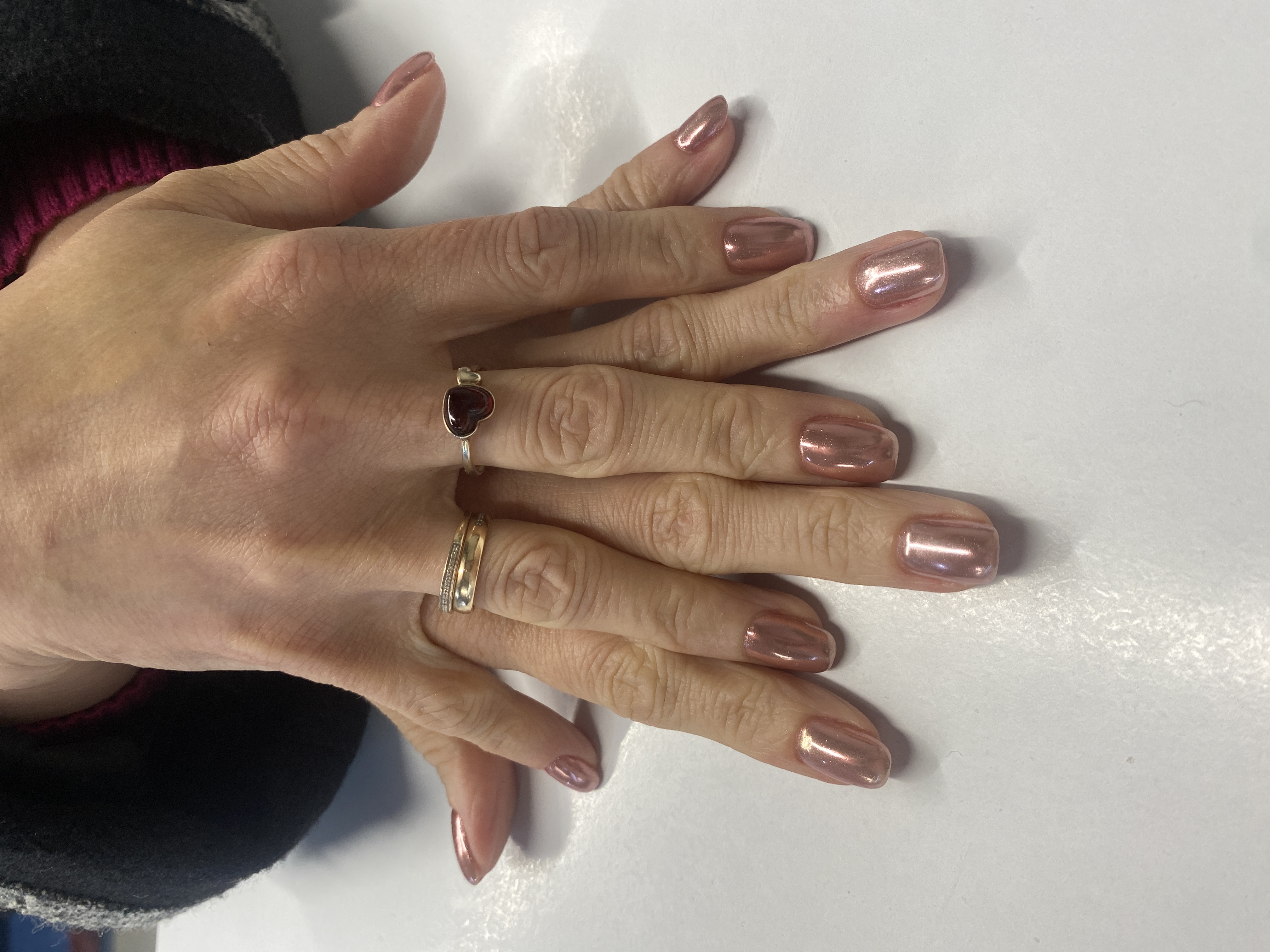 перламутр, Маникюр, дизайн, втирка, нежный, праздничный, однотон