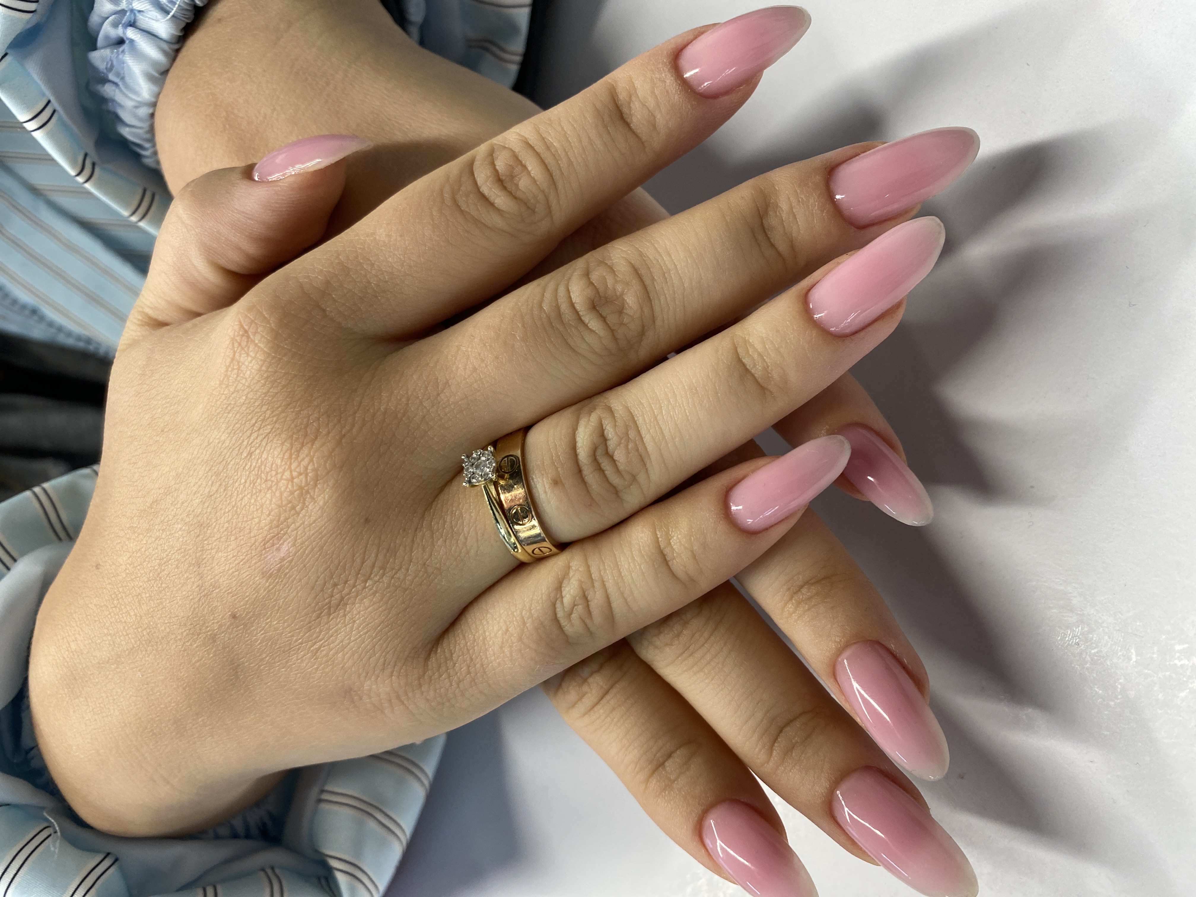 однотон, Маникюр, нюд, на каждый день, розовый