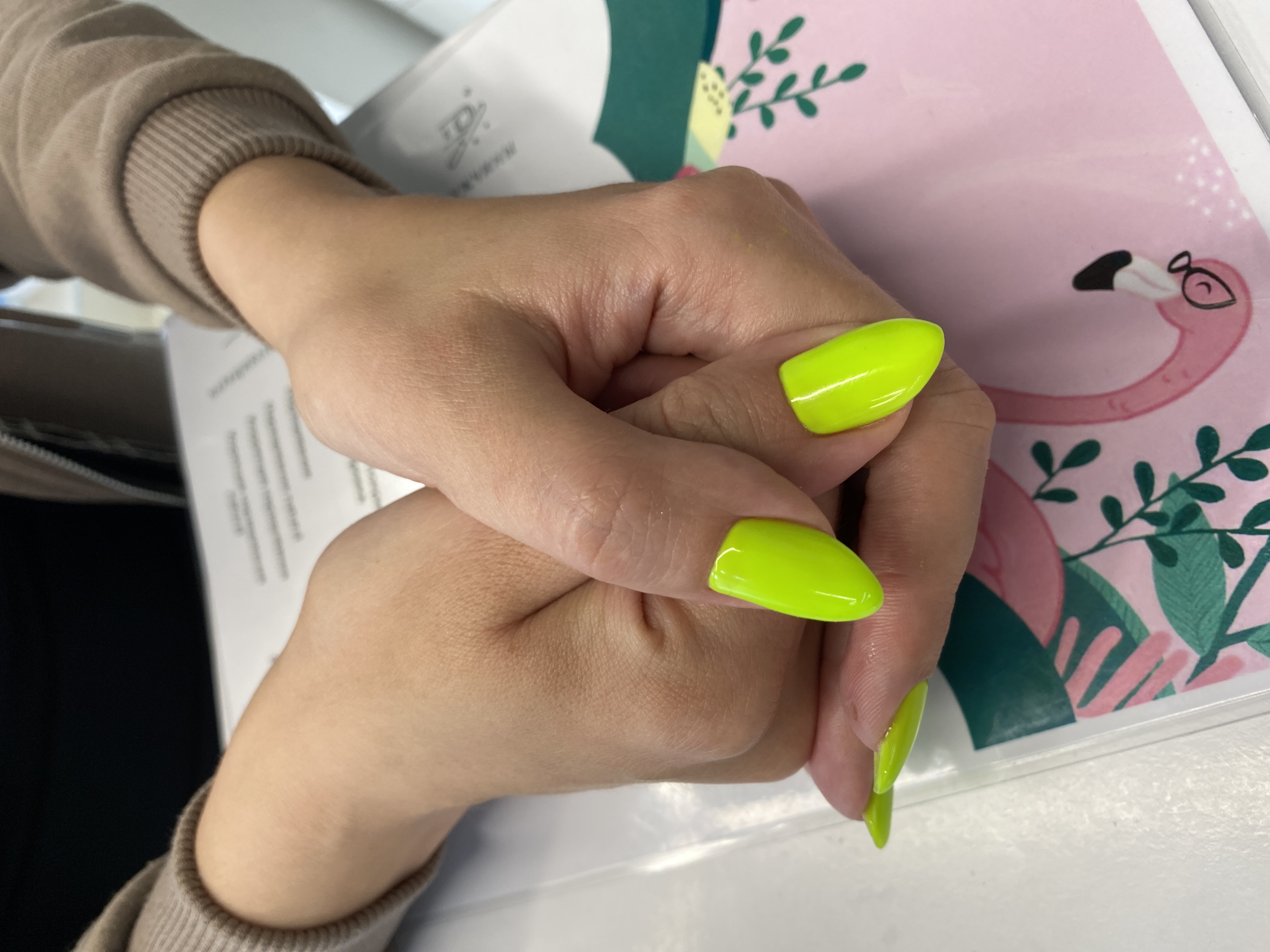 Маникюр, однотон, на каждый день, зеленый