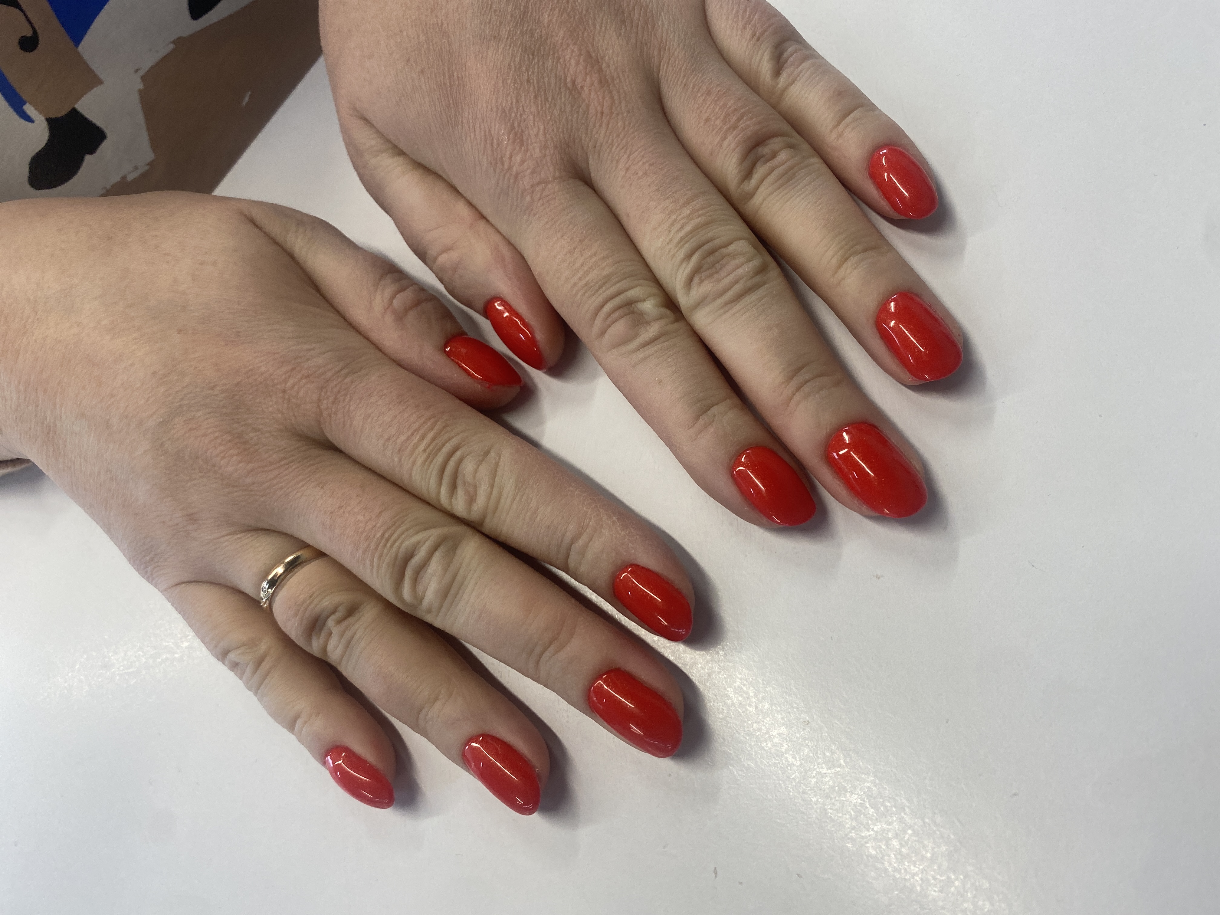 Маникюр, на каждый день, красный, однотон