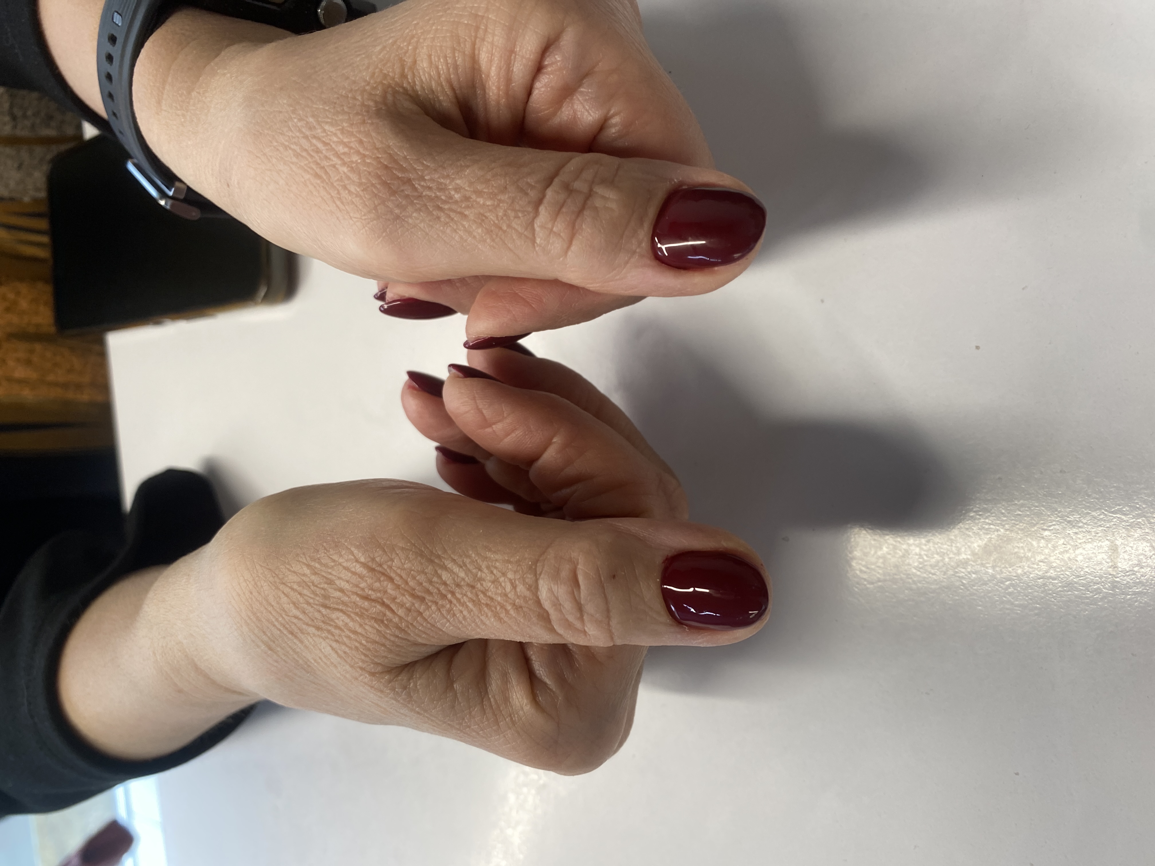 однотон, Маникюр, винный, на каждый день