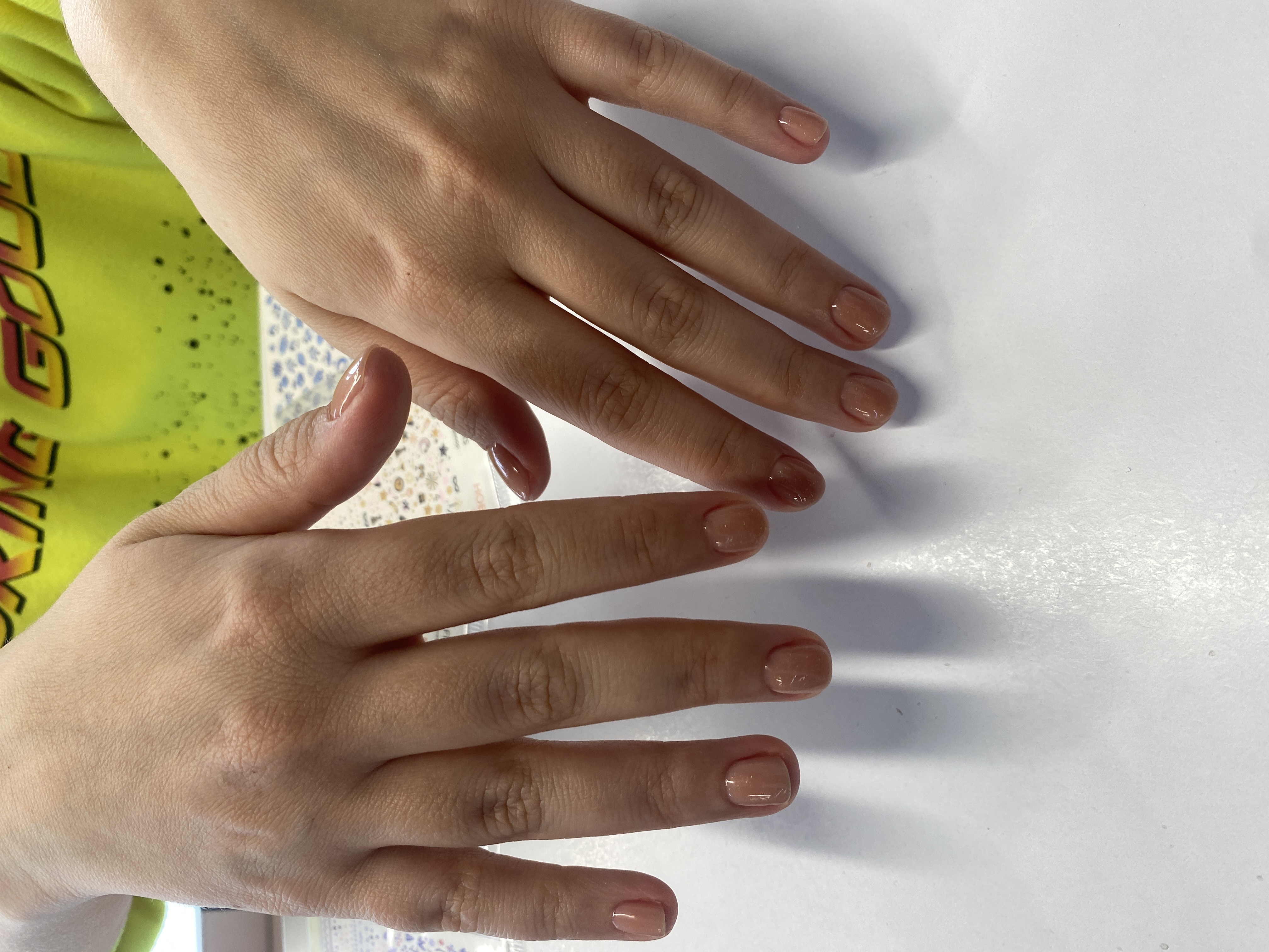 однотон, Маникюр, бежевый, на каждый день