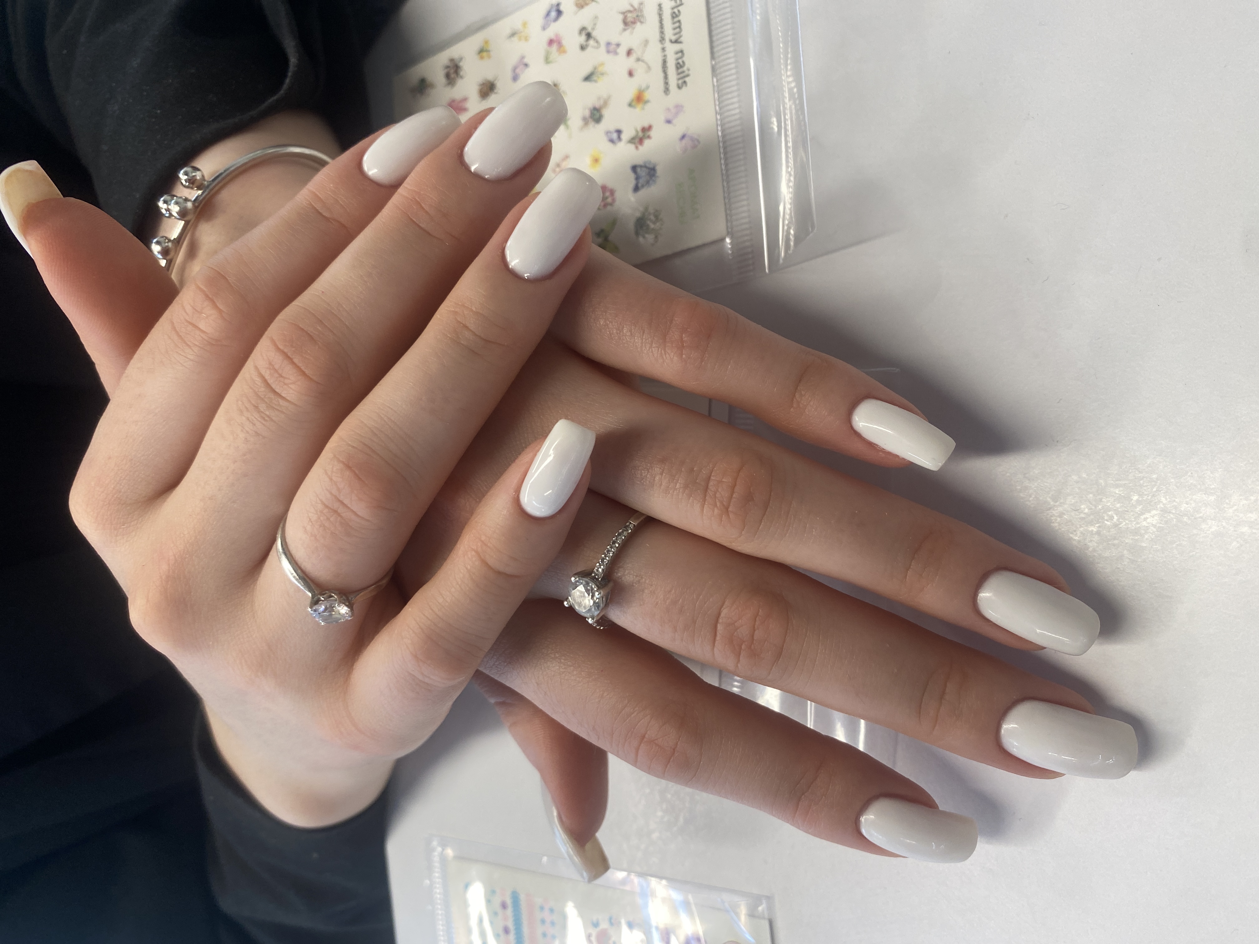 Маникюр, нюд, на каждый день, однотон, белый, нежный