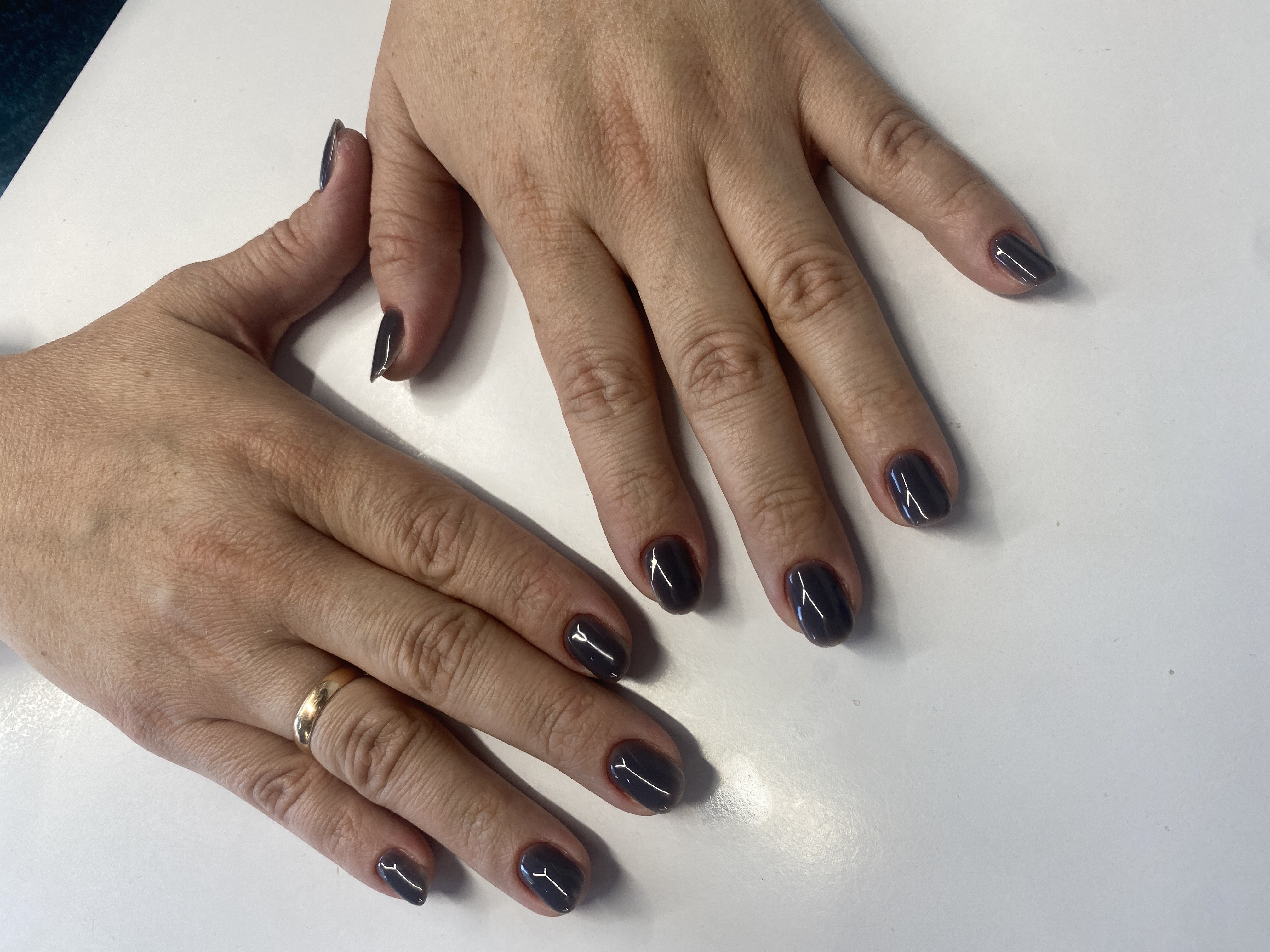 однотон, Маникюр, серый, на каждый день