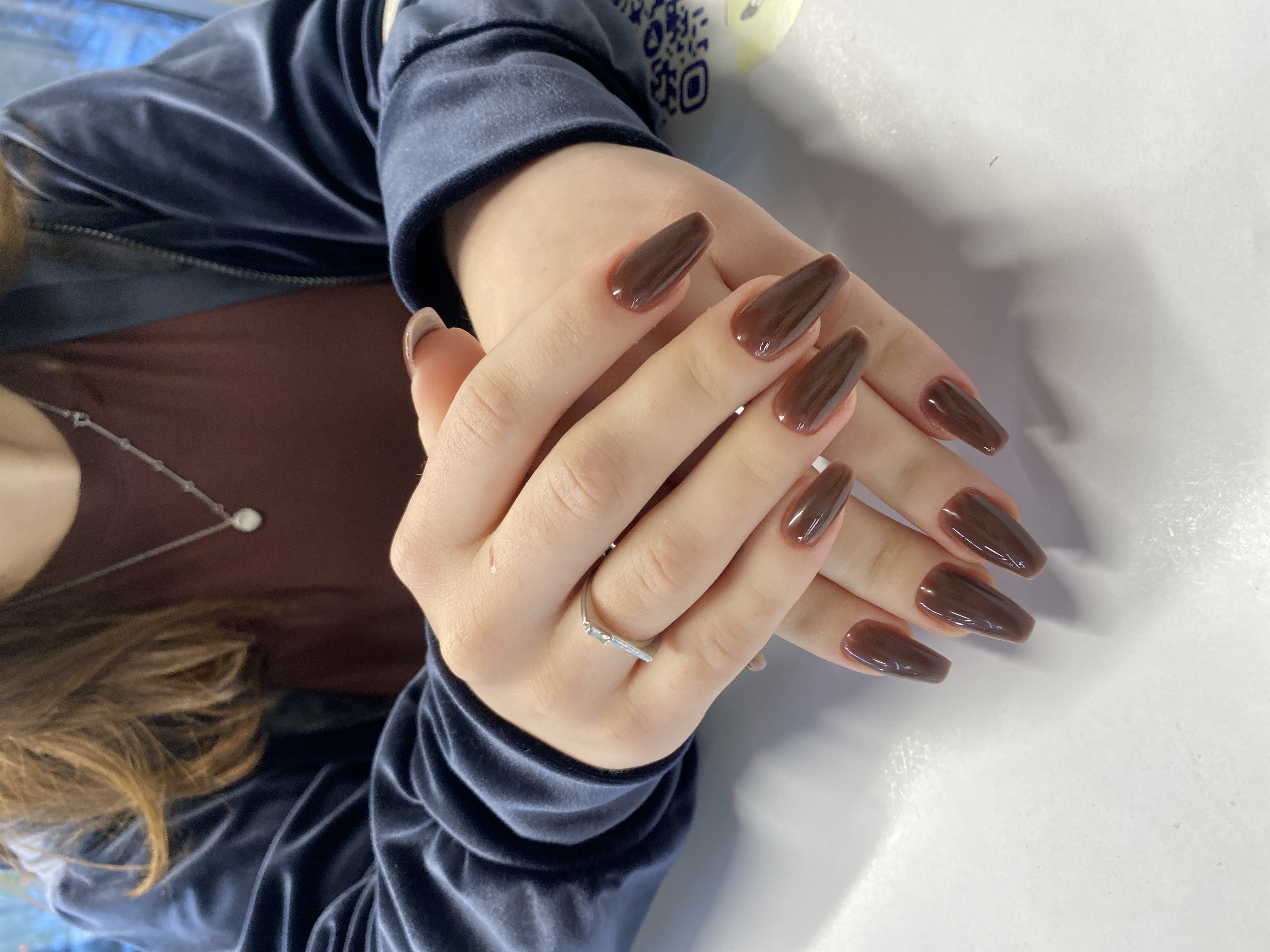 однотон, Маникюр, на каждый день, коричневый