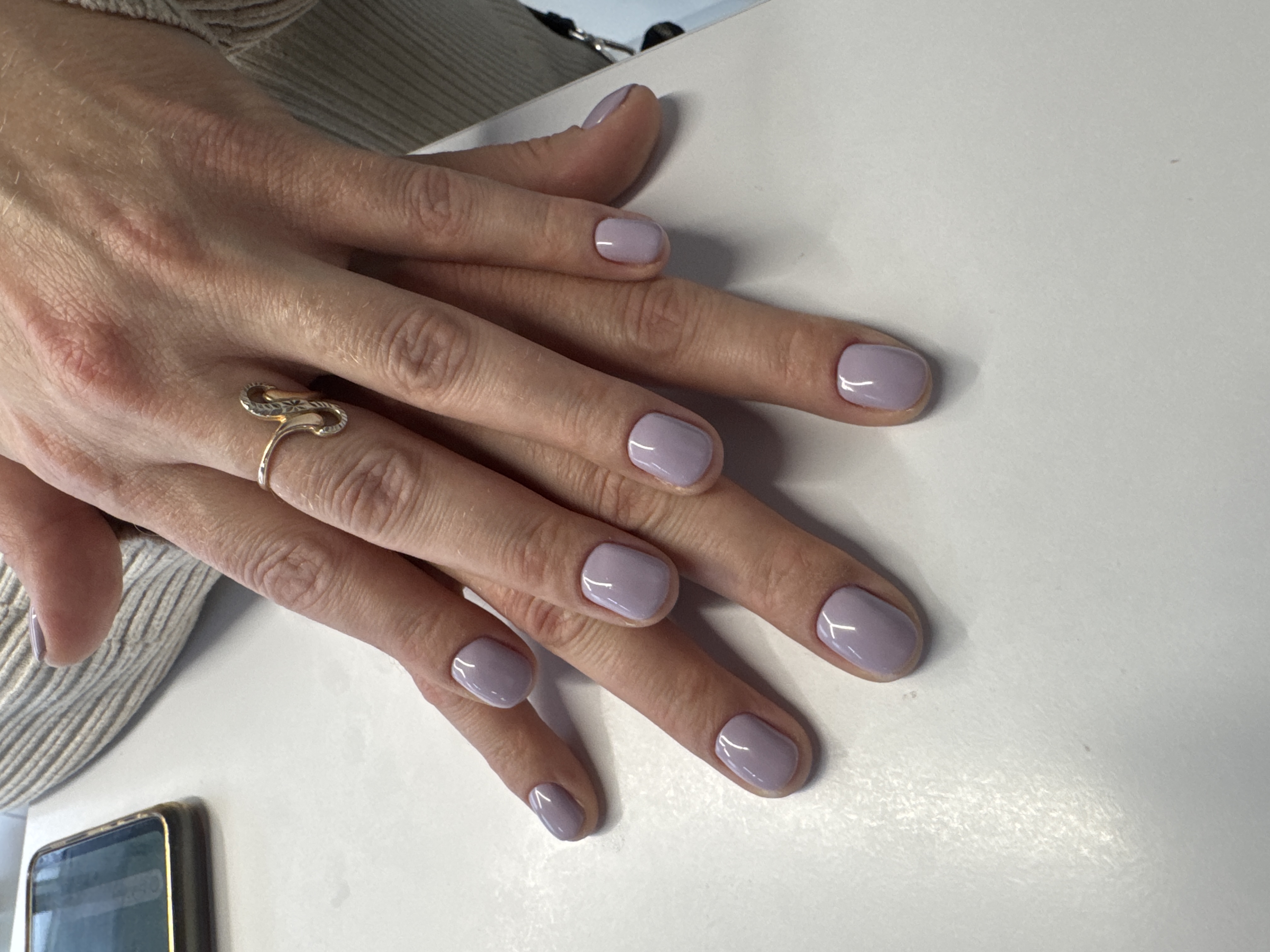 Маникюр, однотон, нюд, серый, на каждый день