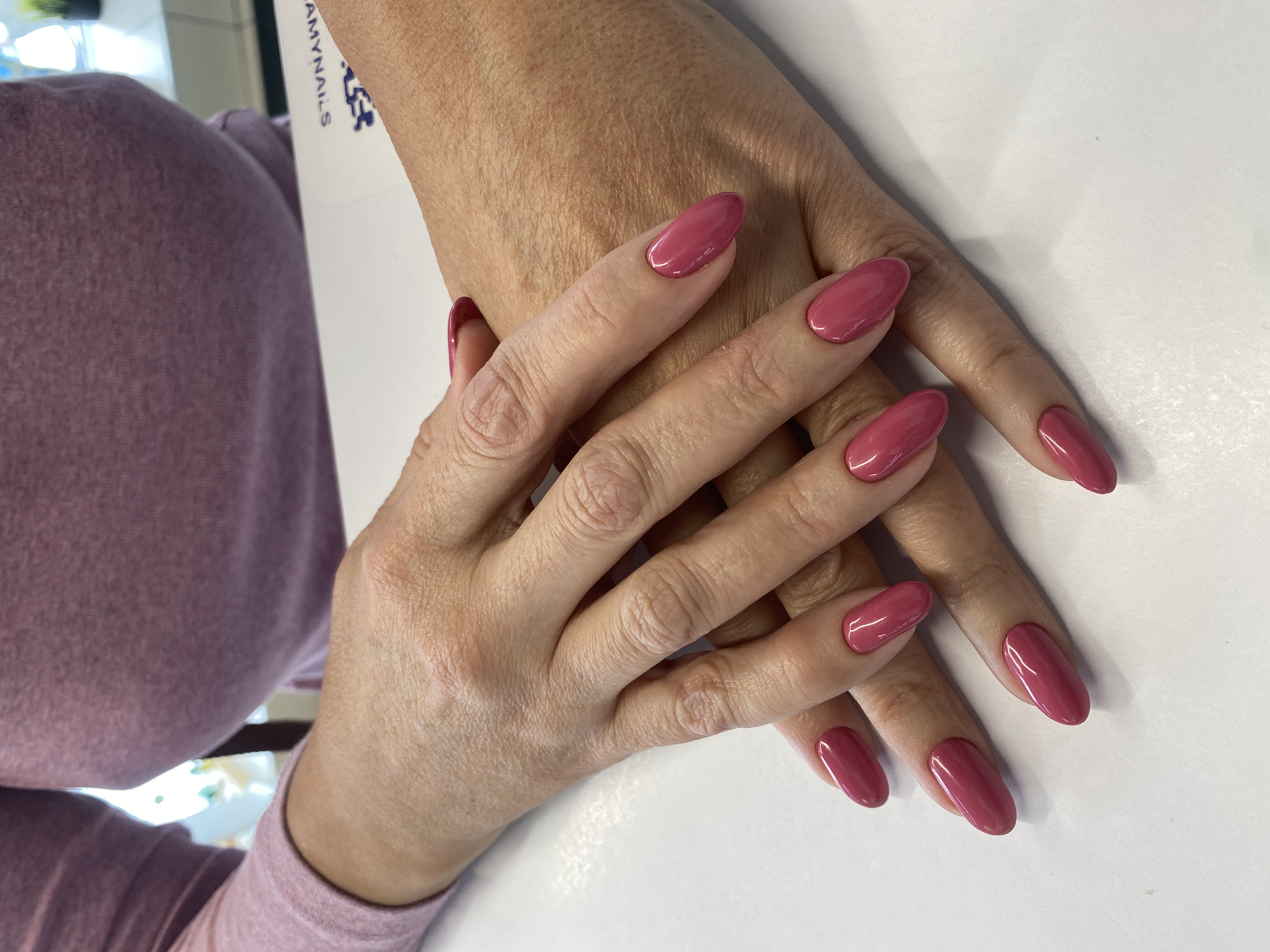 нюд, Маникюр, однотон, на каждый день, сиреневый