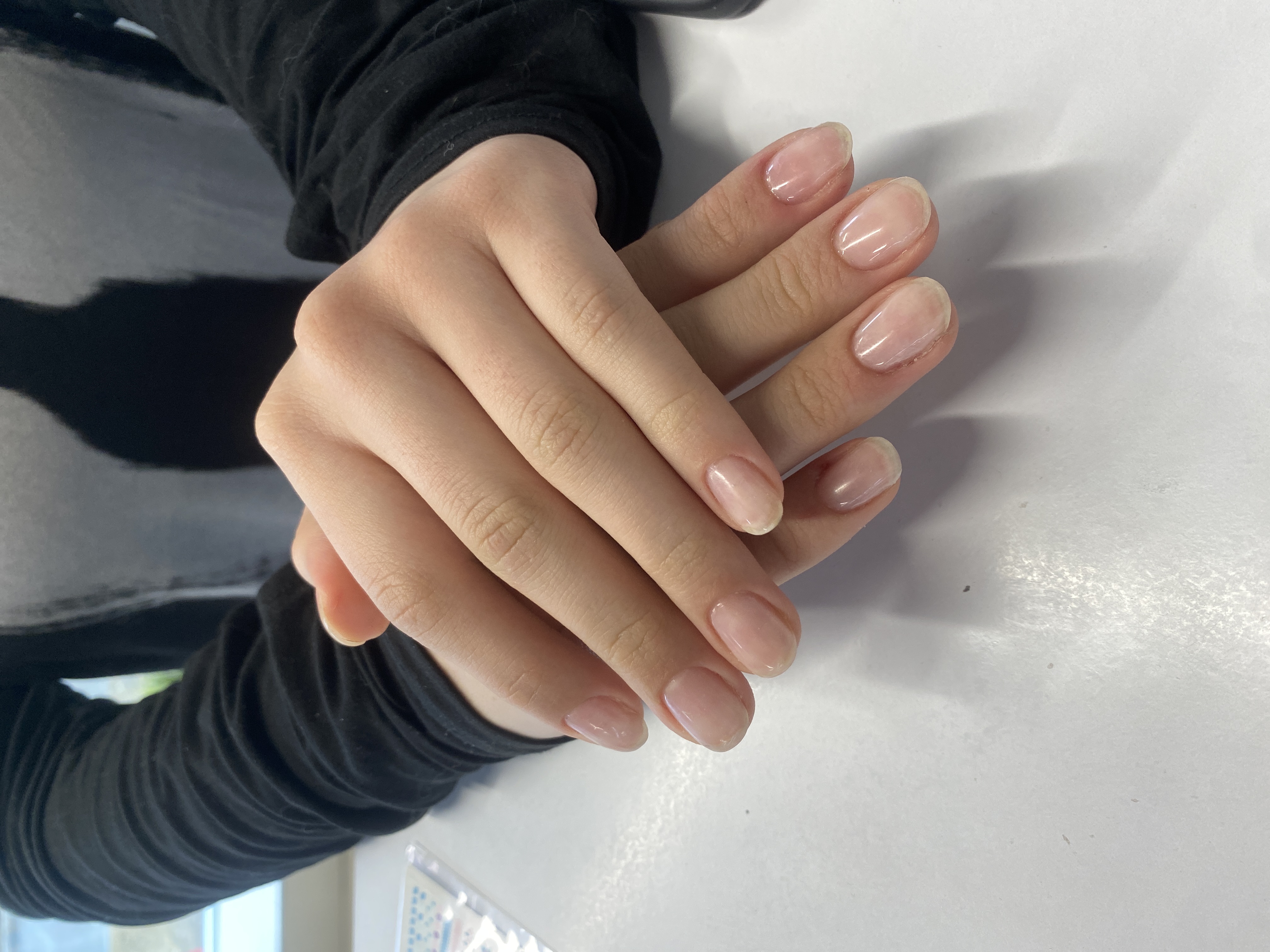 Маникюр, бесцветный, однотон, на каждый день