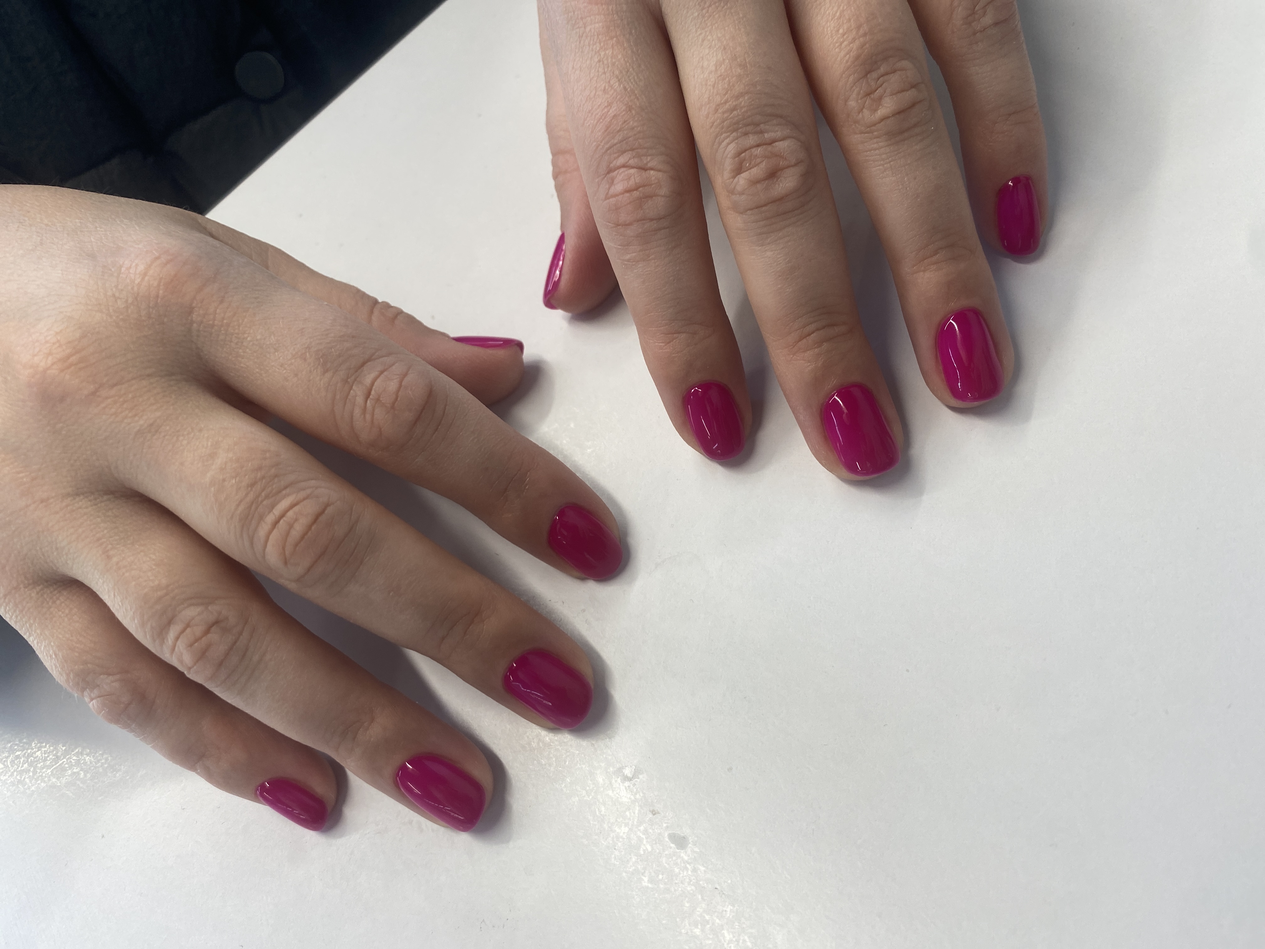 однотон, Маникюр, фуксия, на каждый день
