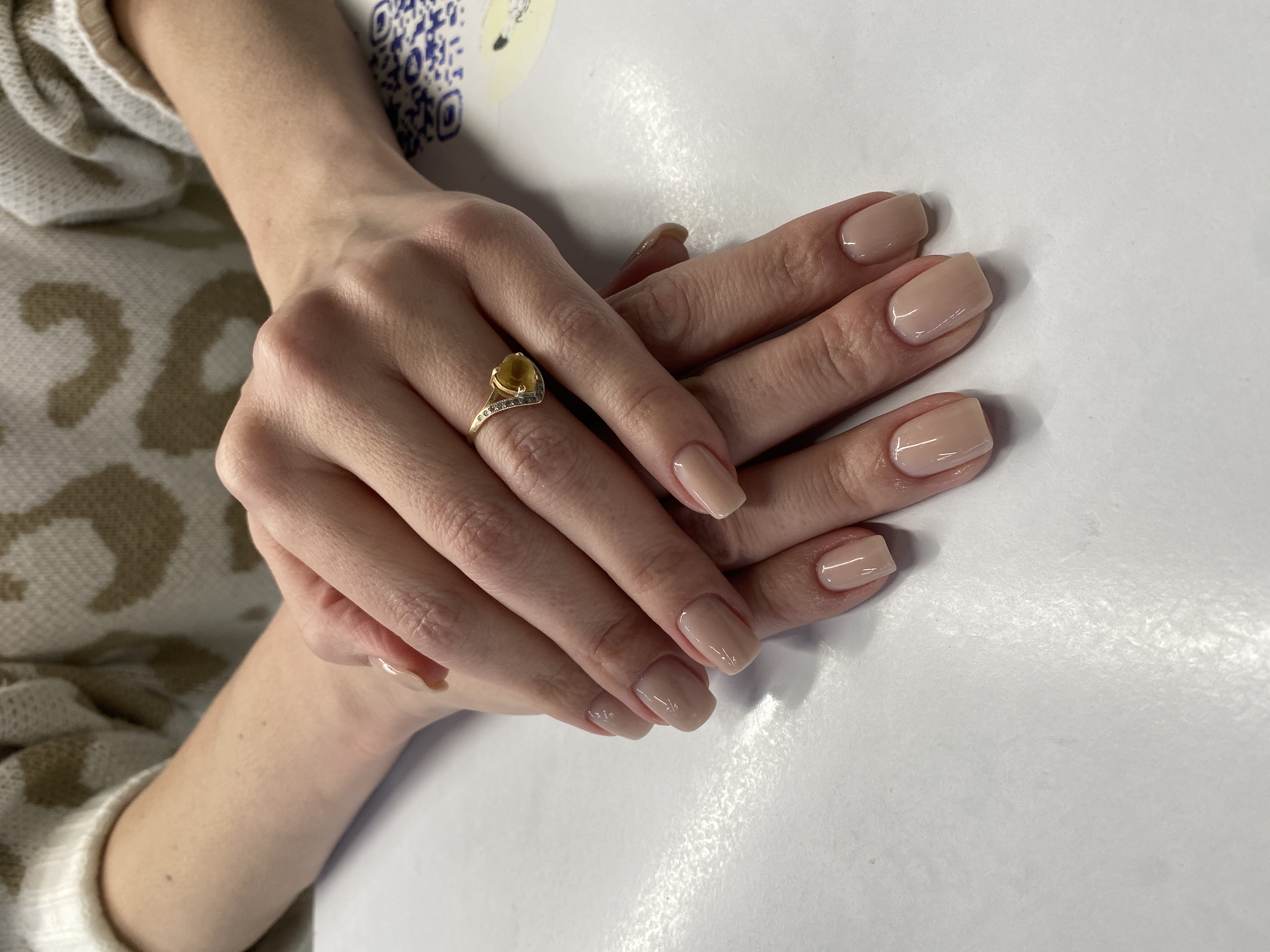 нюд, Маникюр, однотон, на каждый день, натуральный