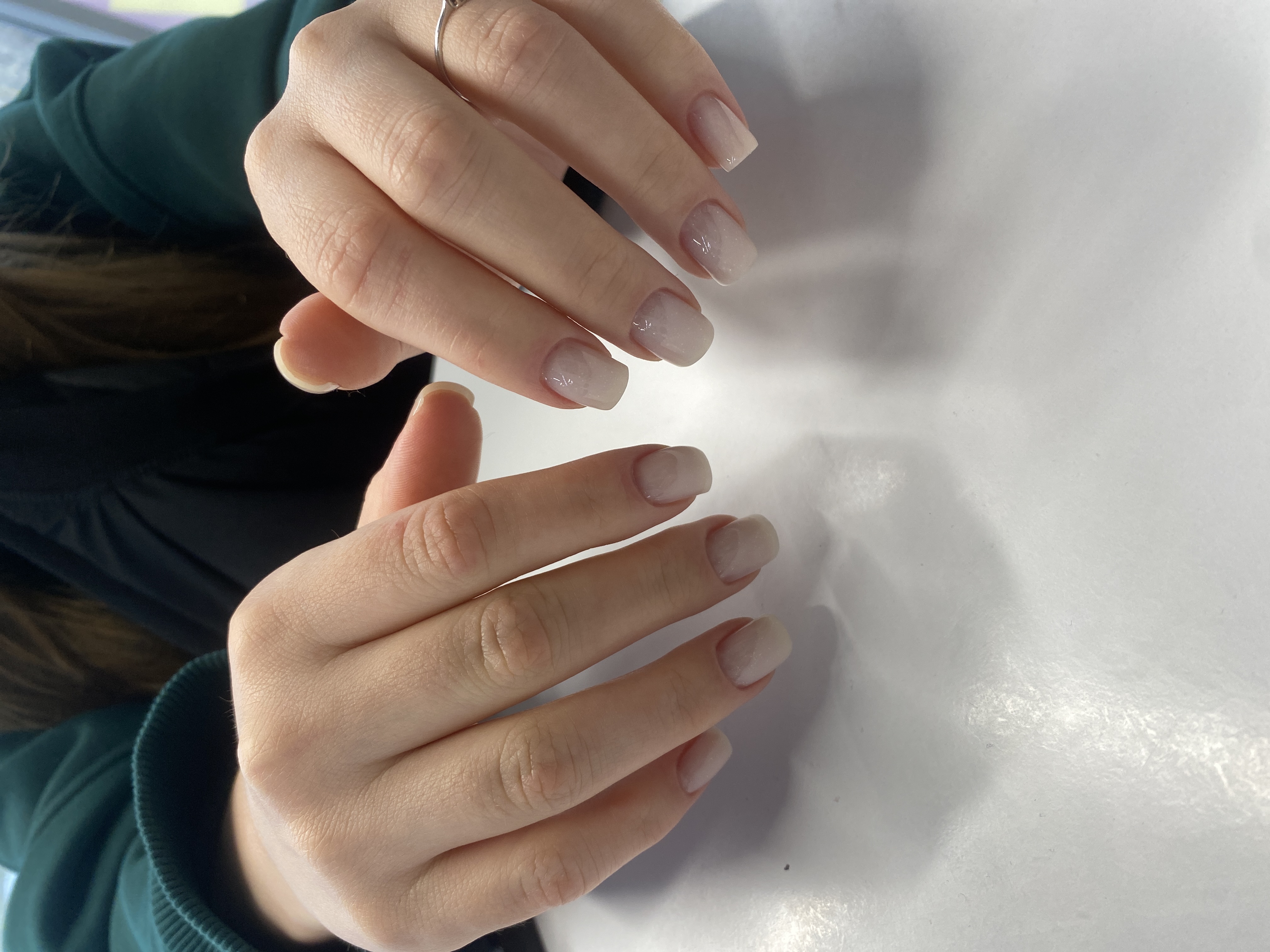 нюд, Маникюр, однотон, молочный, на каждый день