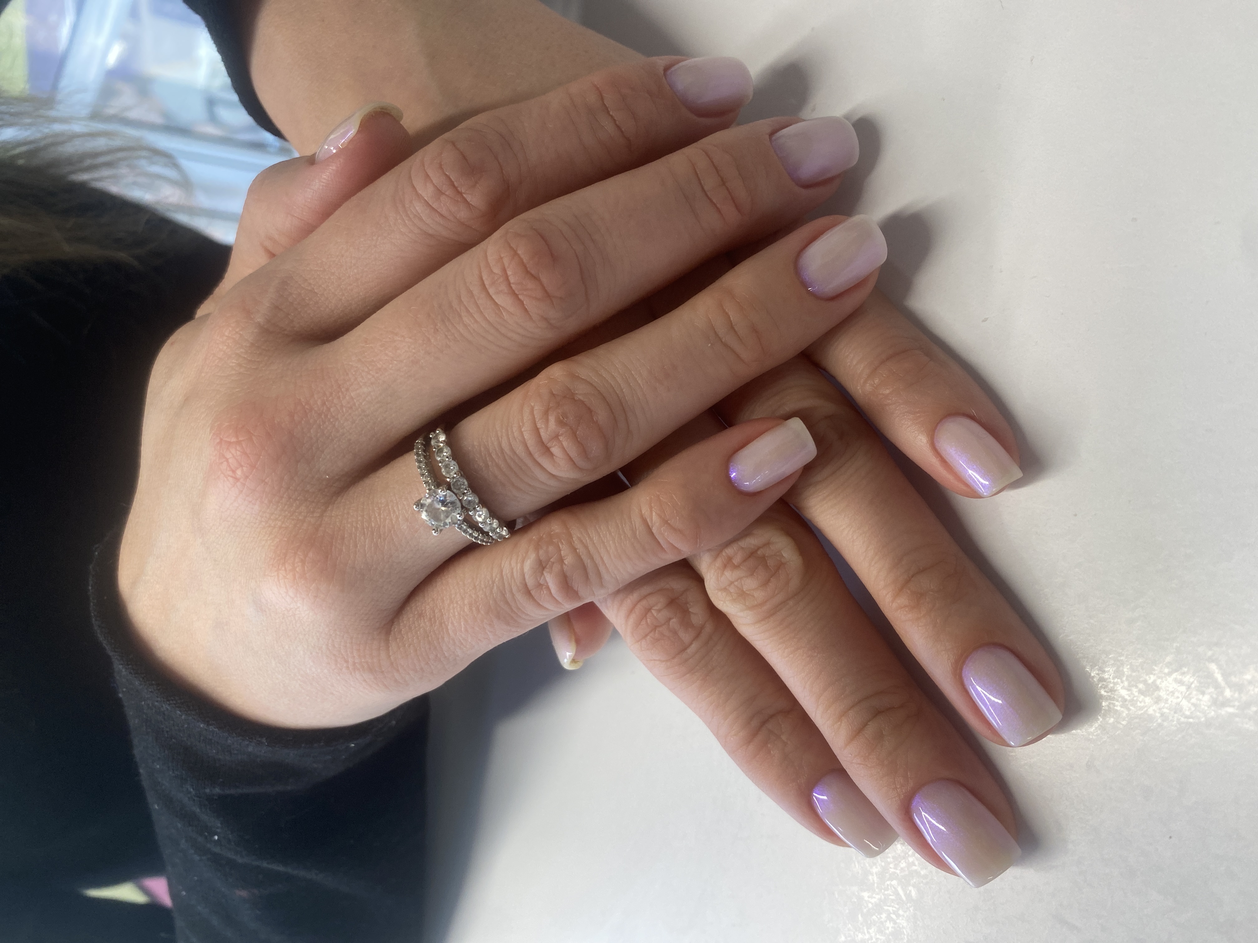 нежный, лак с блестками, однотон, Маникюр, на каждый день, перламутр