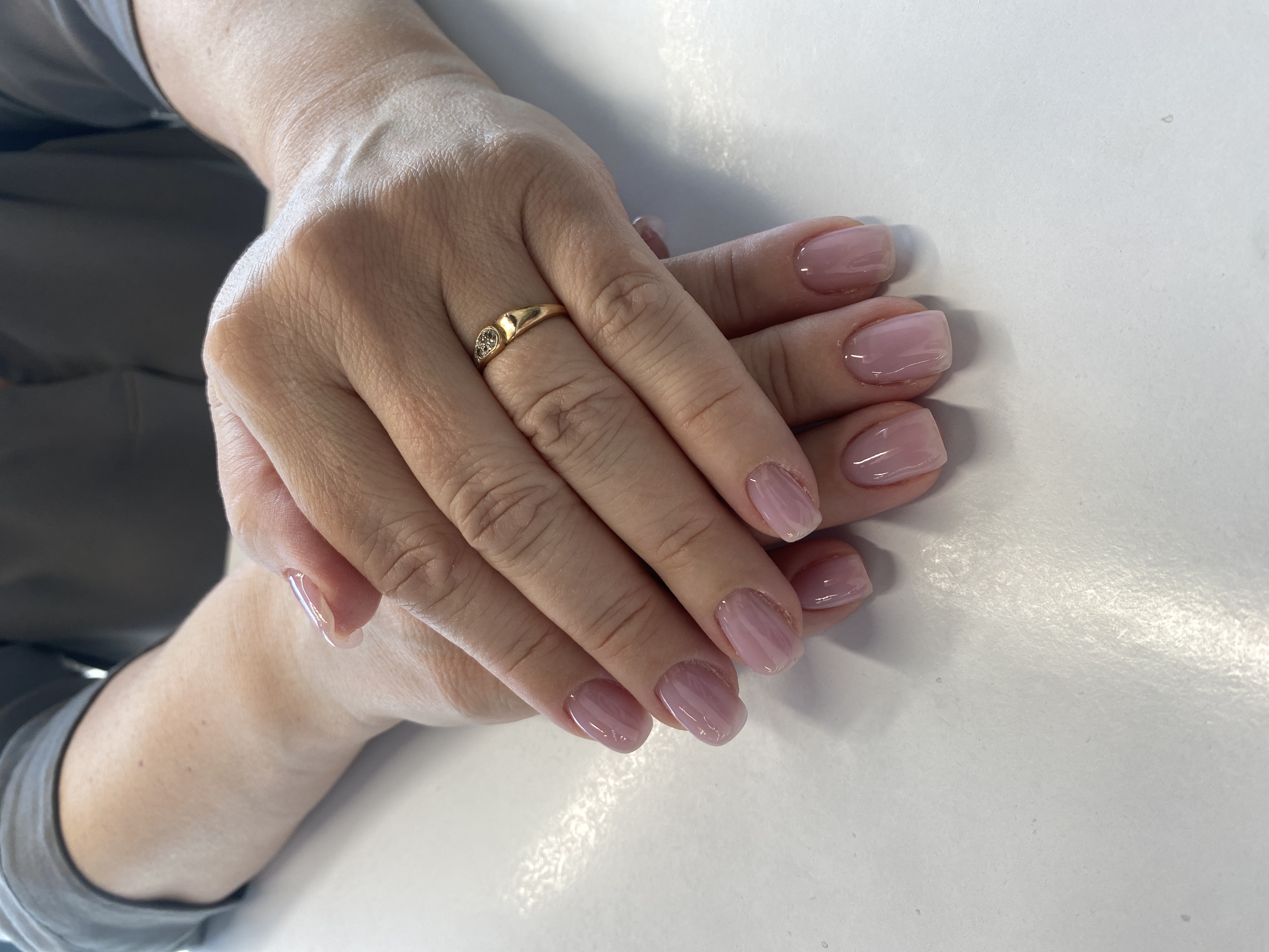 Маникюр, однотон, нежный, на каждый день, молочный