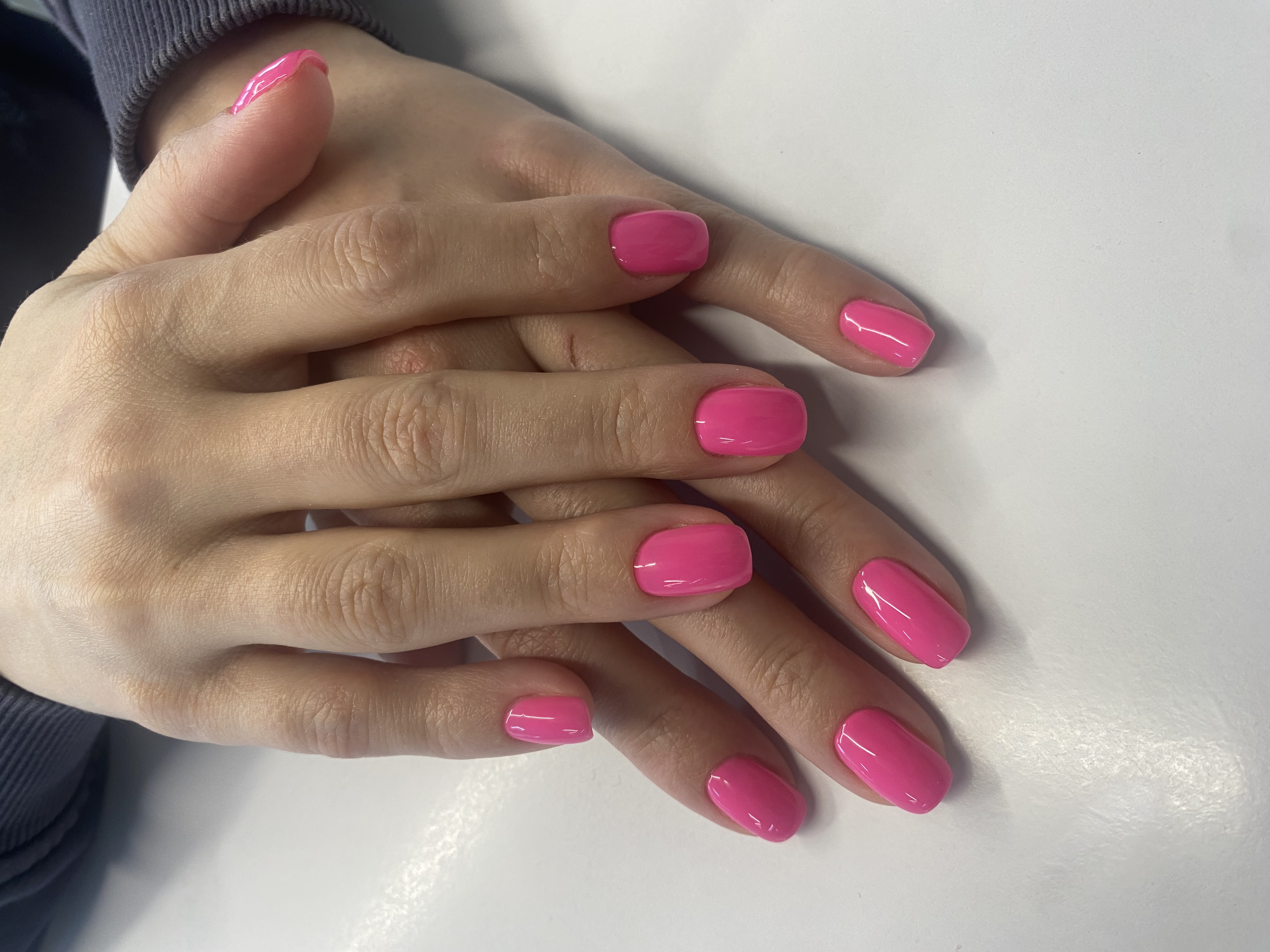 нюд, Маникюр, однотон, розовый, на каждый день