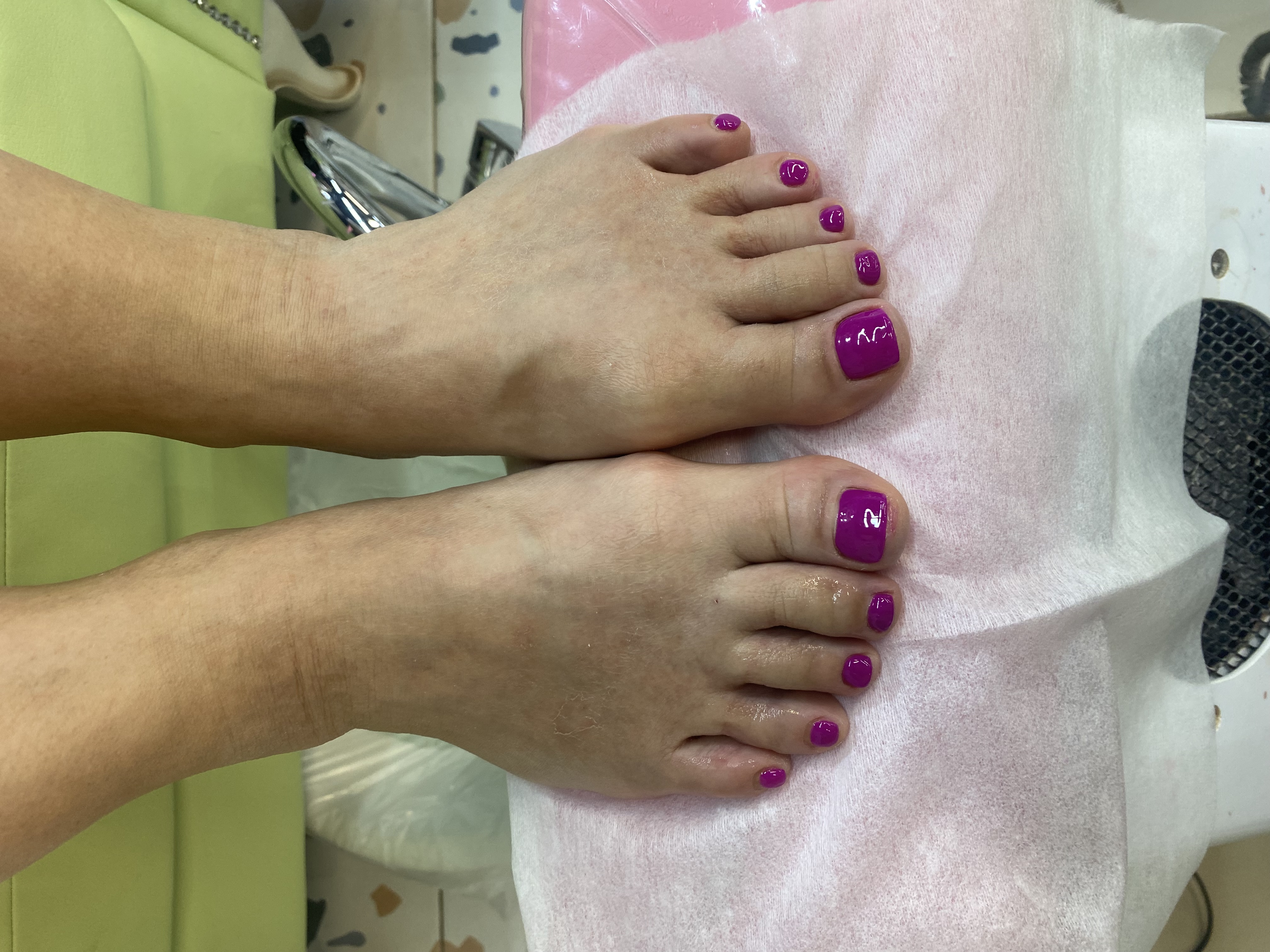 однотон, Педикюр, на каждый день, фиолетовый