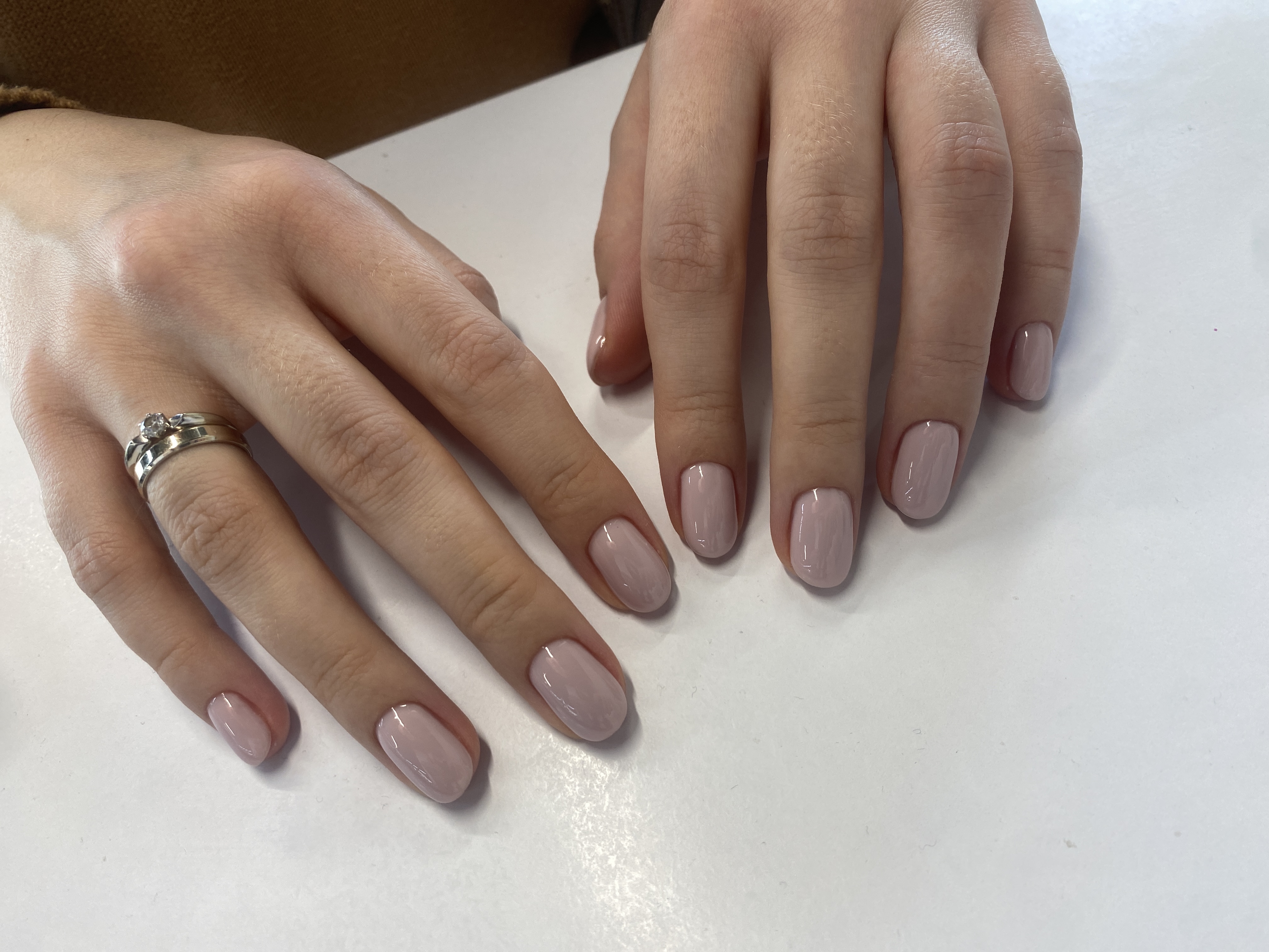 однотон, Маникюр, на каждый день, молочный