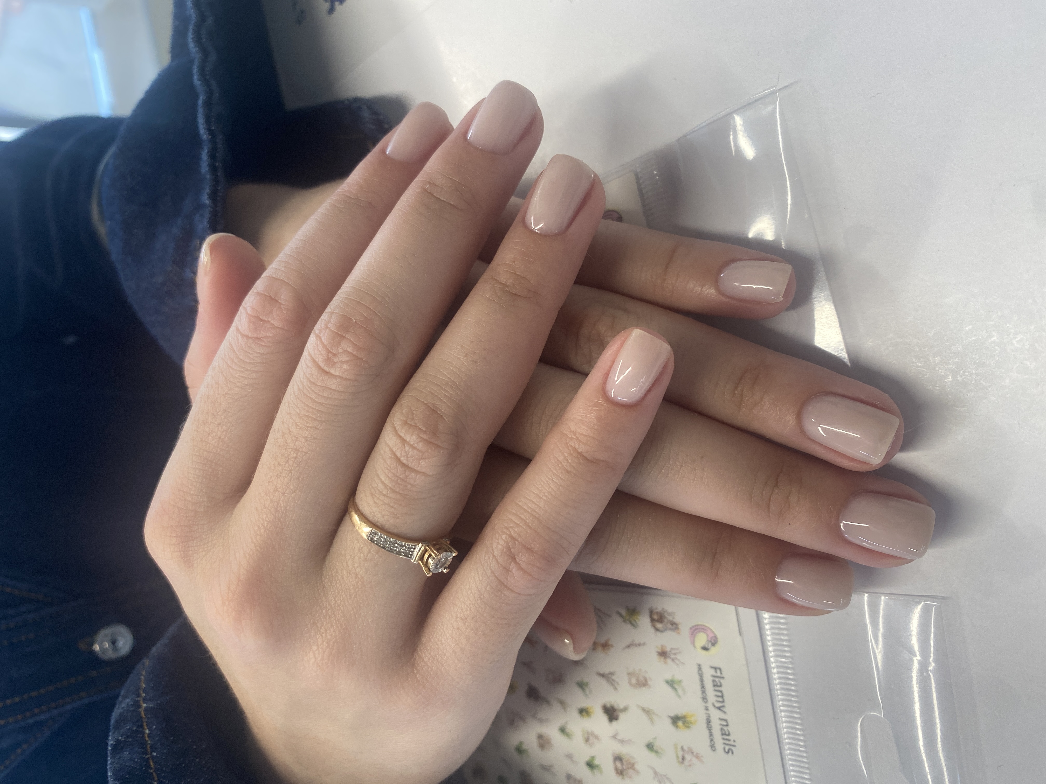 нюд, Маникюр, однотон, молочный, на каждый день